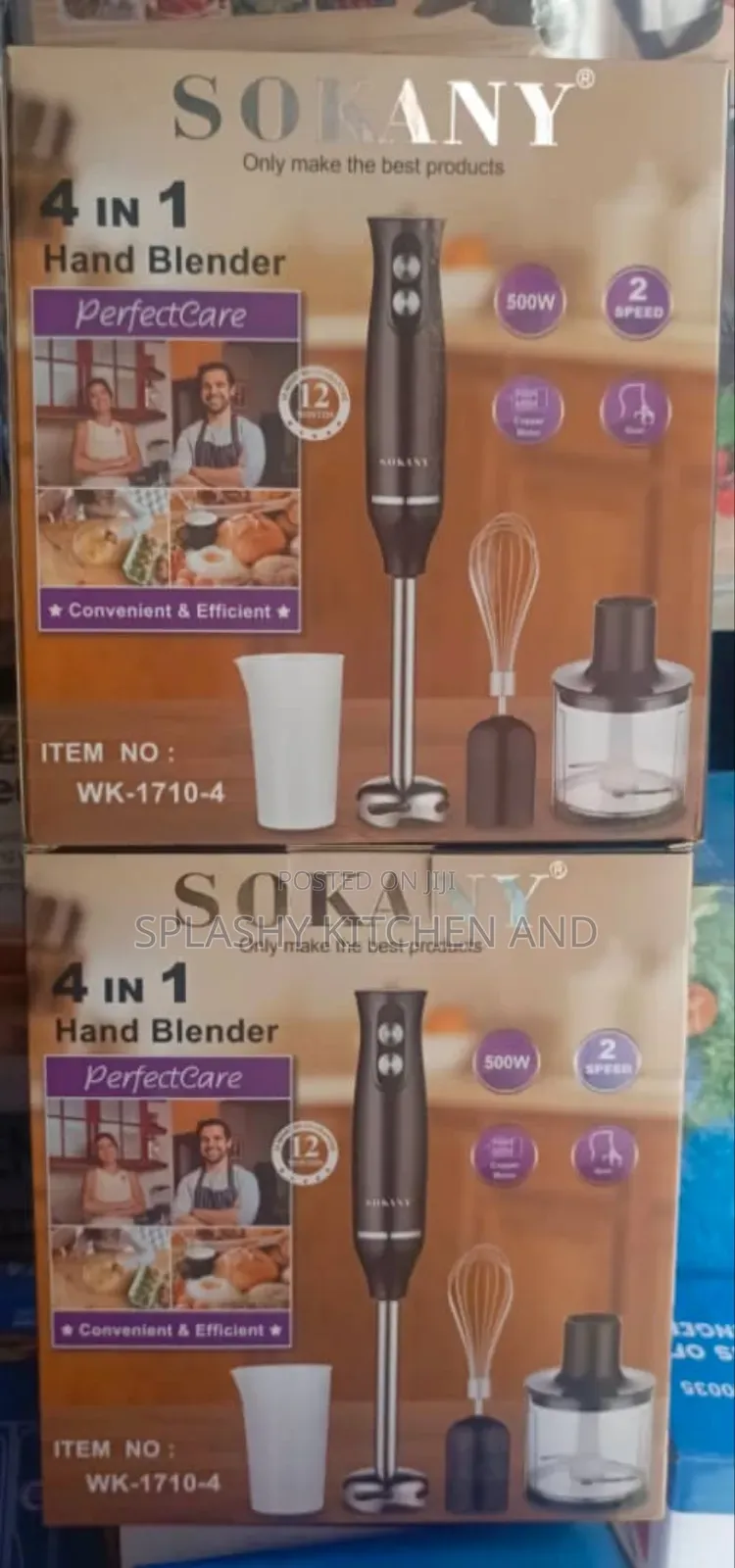 Sokany 4 in 1 Hand Blender - Electric Hand Stick Blender