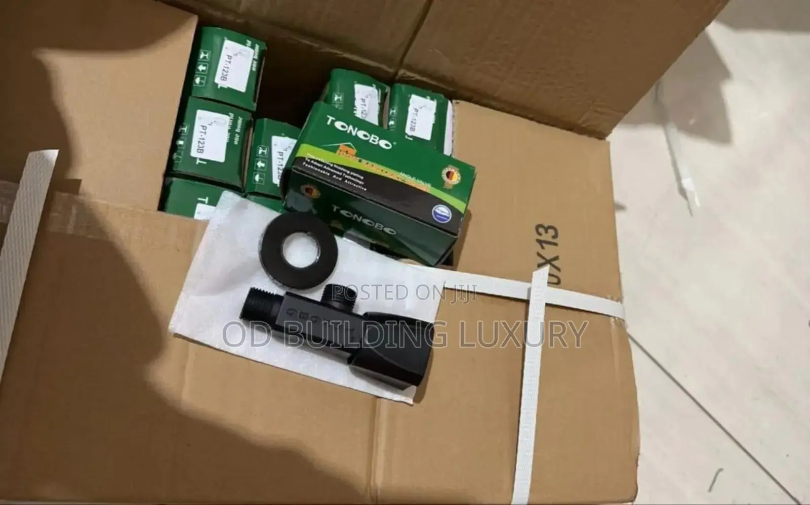 Tonobo Angle Valve Black and Chrome