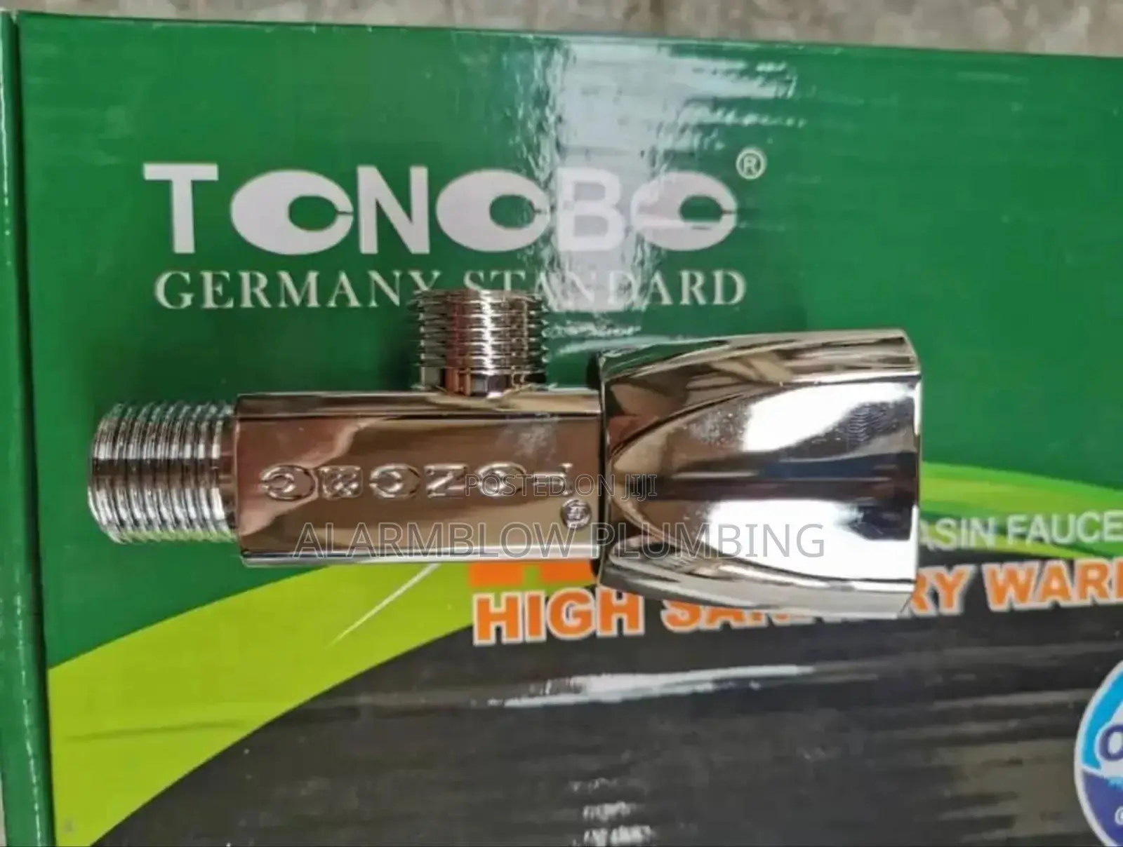 Tonobo Angle Valve Black and Chrome