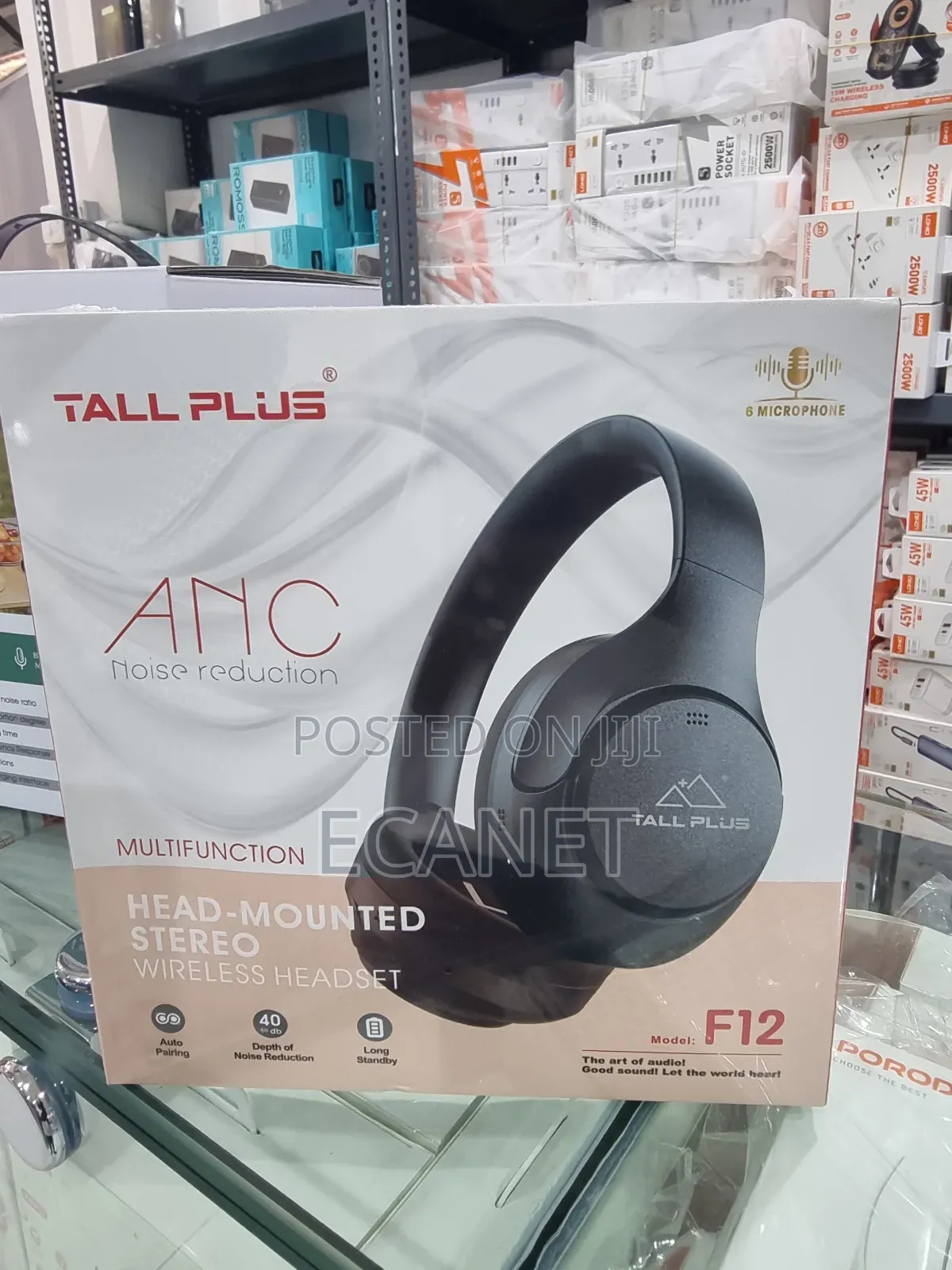 All Plus F12 Stereo Wireless Headphone With Active Noise Cancellation