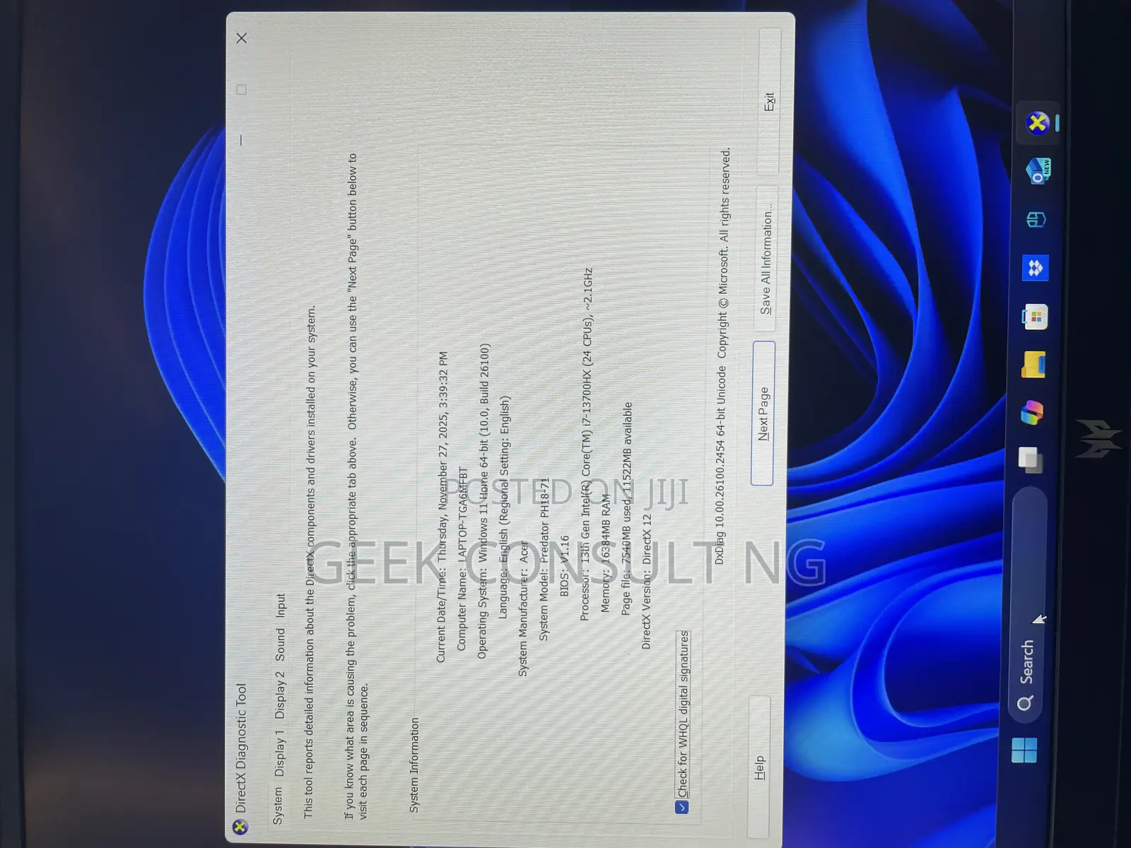 Laptop Acer Predator Helios 18 PH18-71 16GB Intel Core i7 SSD 1T