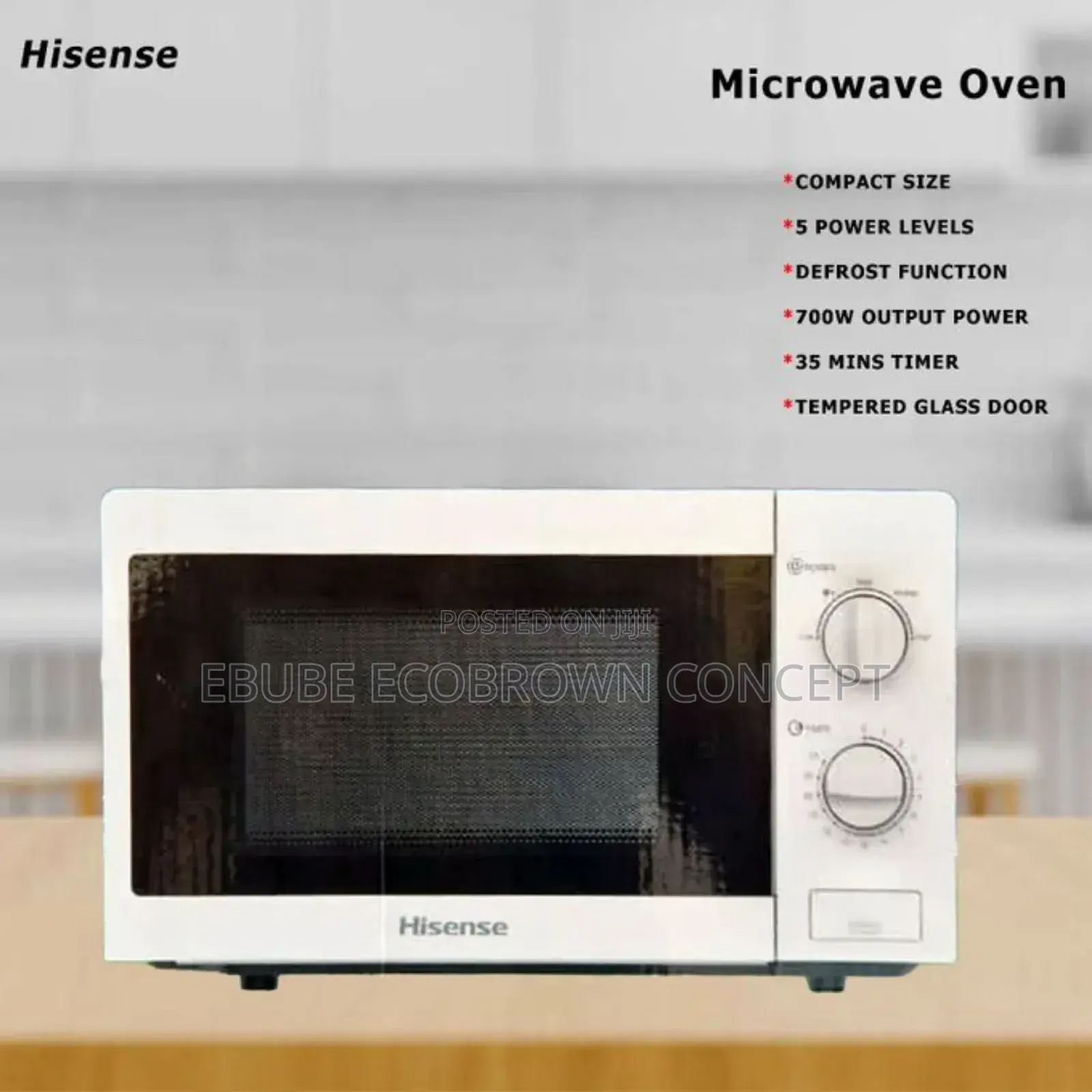 Hisense 20 Litres Microwave Oven. White