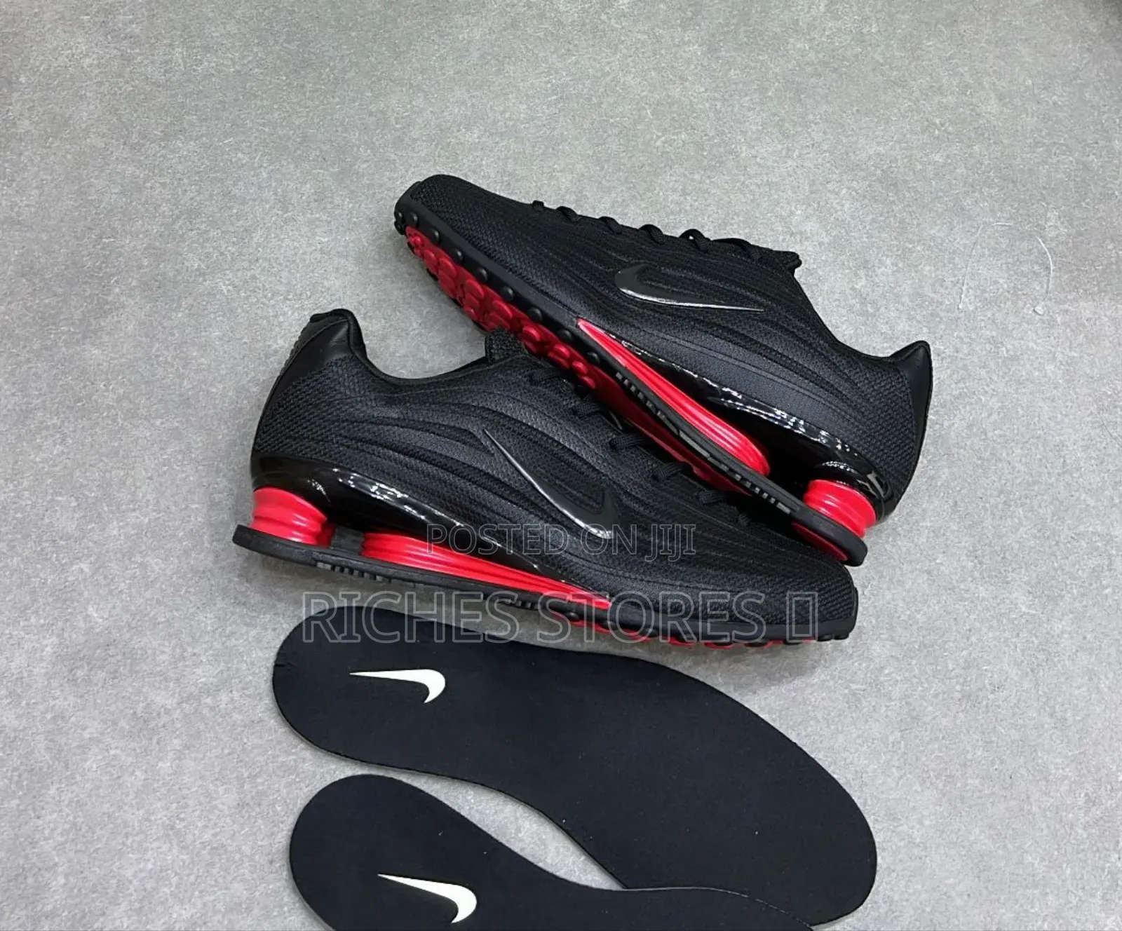 Nike Shox Z Sneakers in Black University Red X White