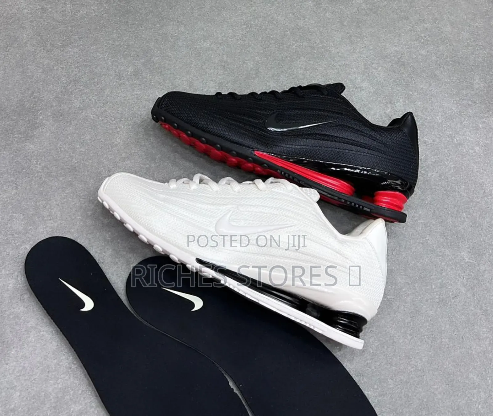 Nike Shox Z Sneakers in Black University Red X White