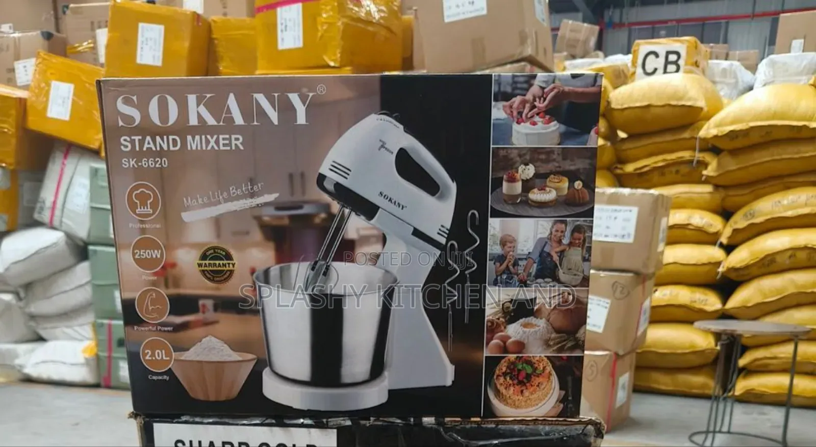 Sokany Electric Stand Mixer With 2liter Stainless Bowl