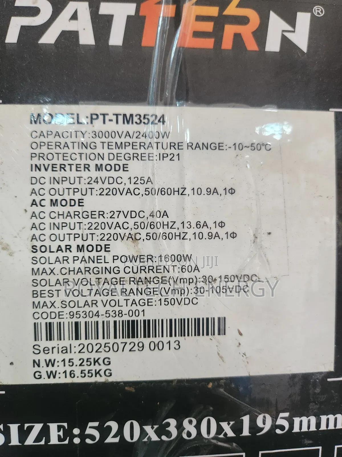 Pattern Pure Sine Wave 3kva 24v Inverter