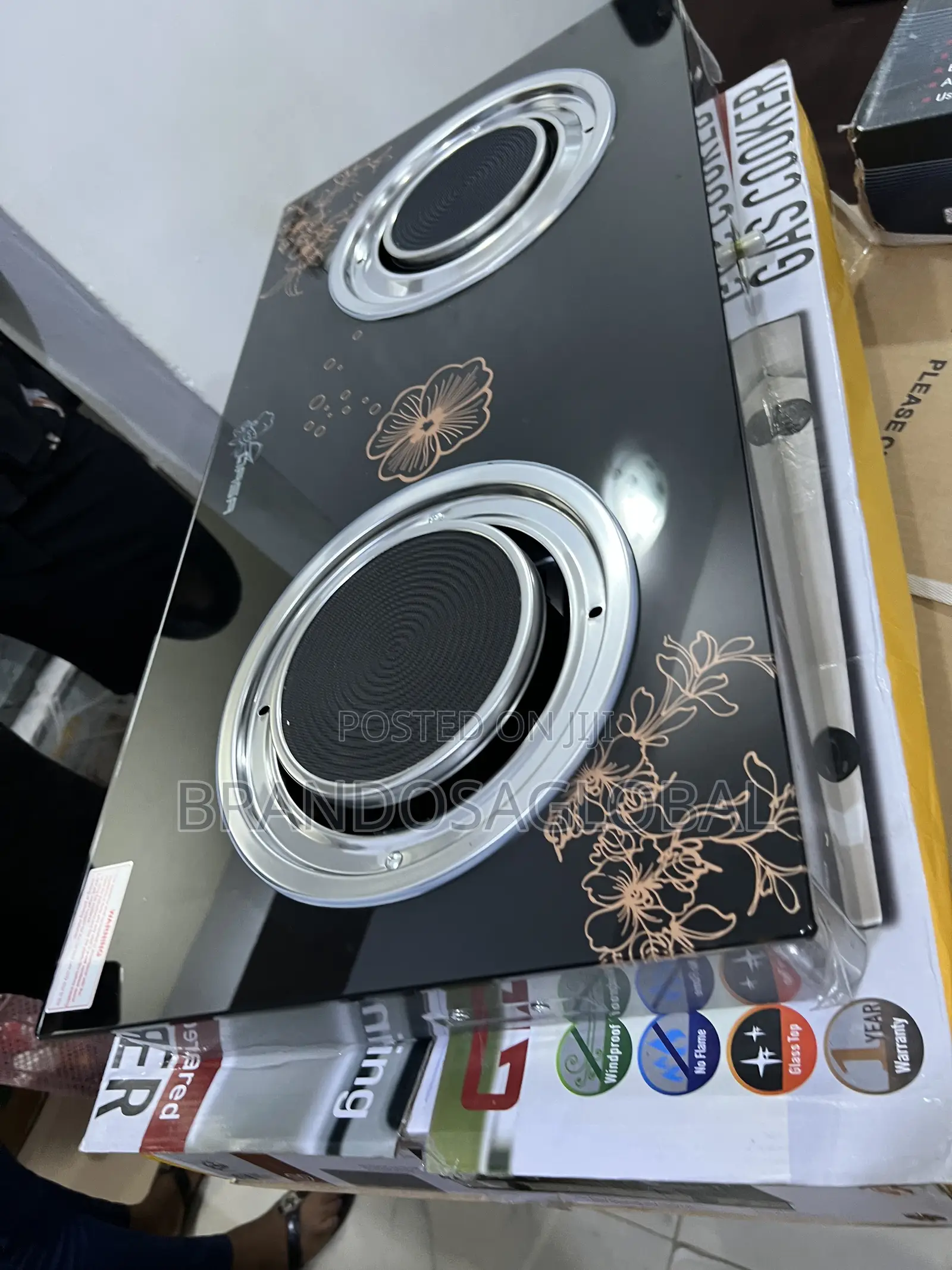 Qasa Qgc-2bg 2-burner Glass Cooker Gas Saver Infrared Technology