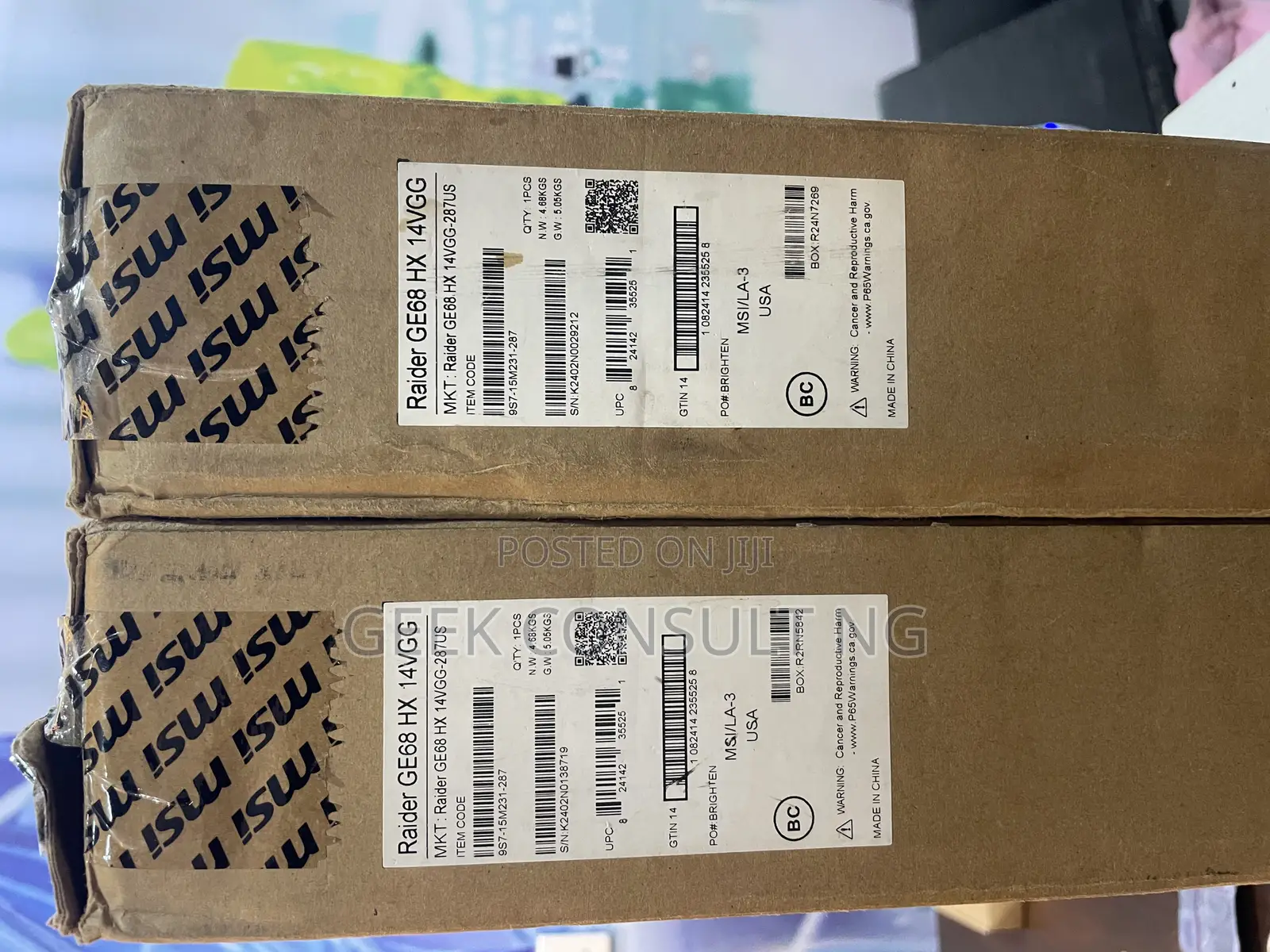 New Laptop MSI Raider GE68HX 13VI-202US 32GB Intel Core i9 SSD 1T