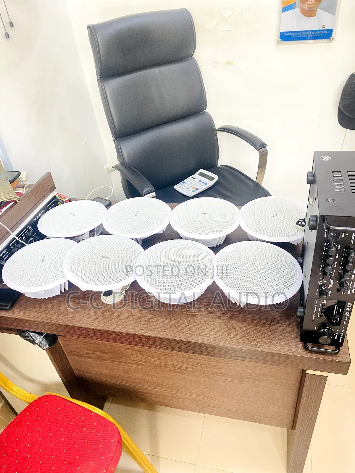 8 50watt Ceiling Speakers and Amplifier