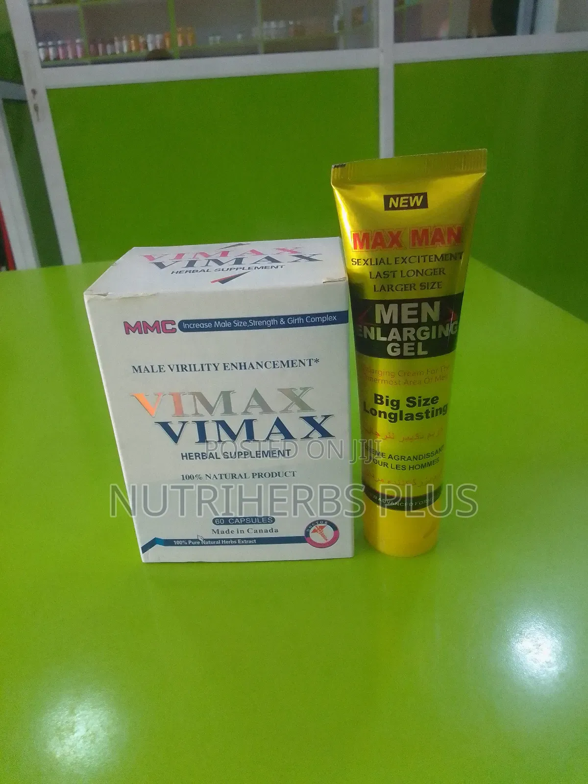 Vimax Capsules+ Maxman Enlarging Gel: For Increased Penis Size
