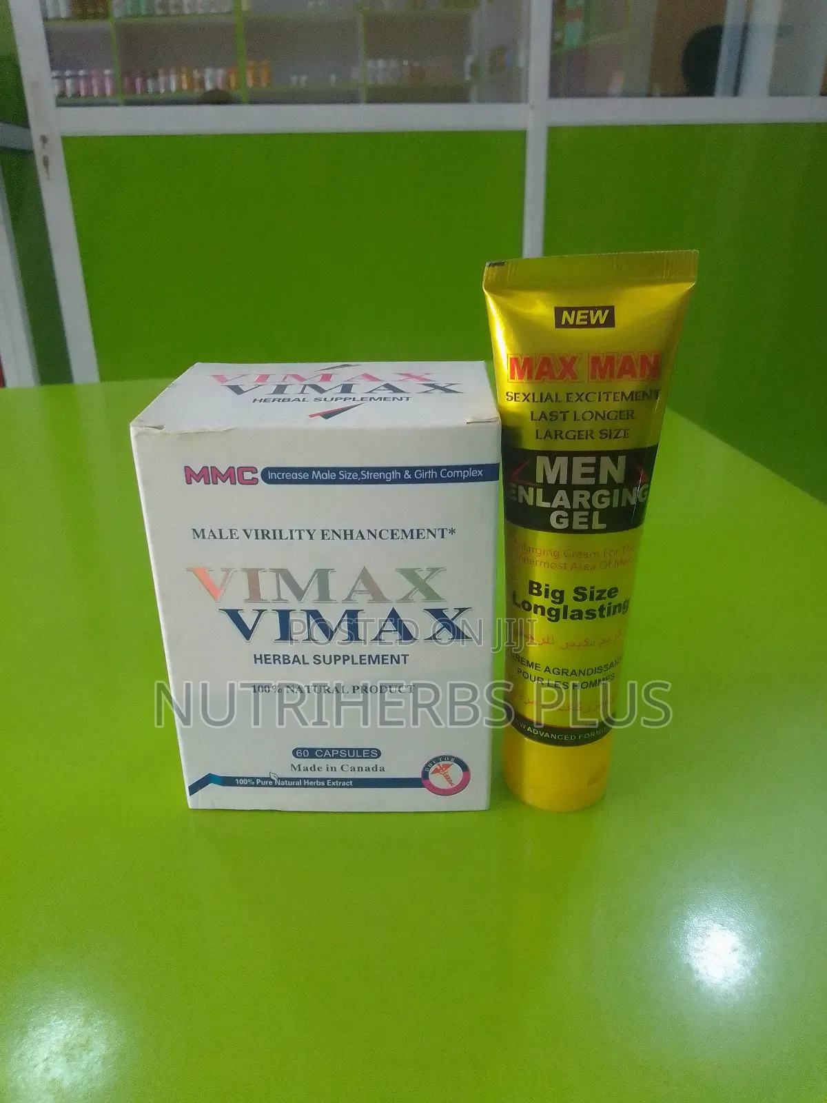 Vimax Capsules+ Maxman Enlarging Gel: For Increased Penis Size