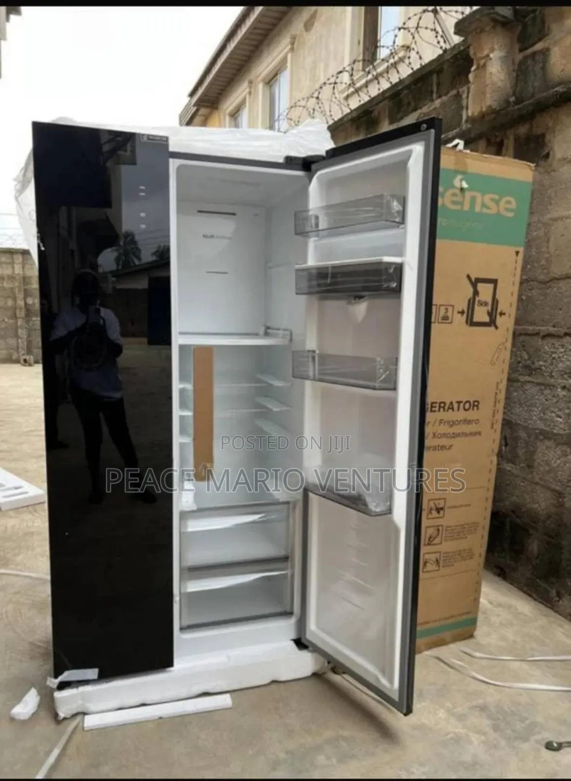 Hisense Side By Side Refrigerator 5p55 Mirror Glass/ With Dispenser