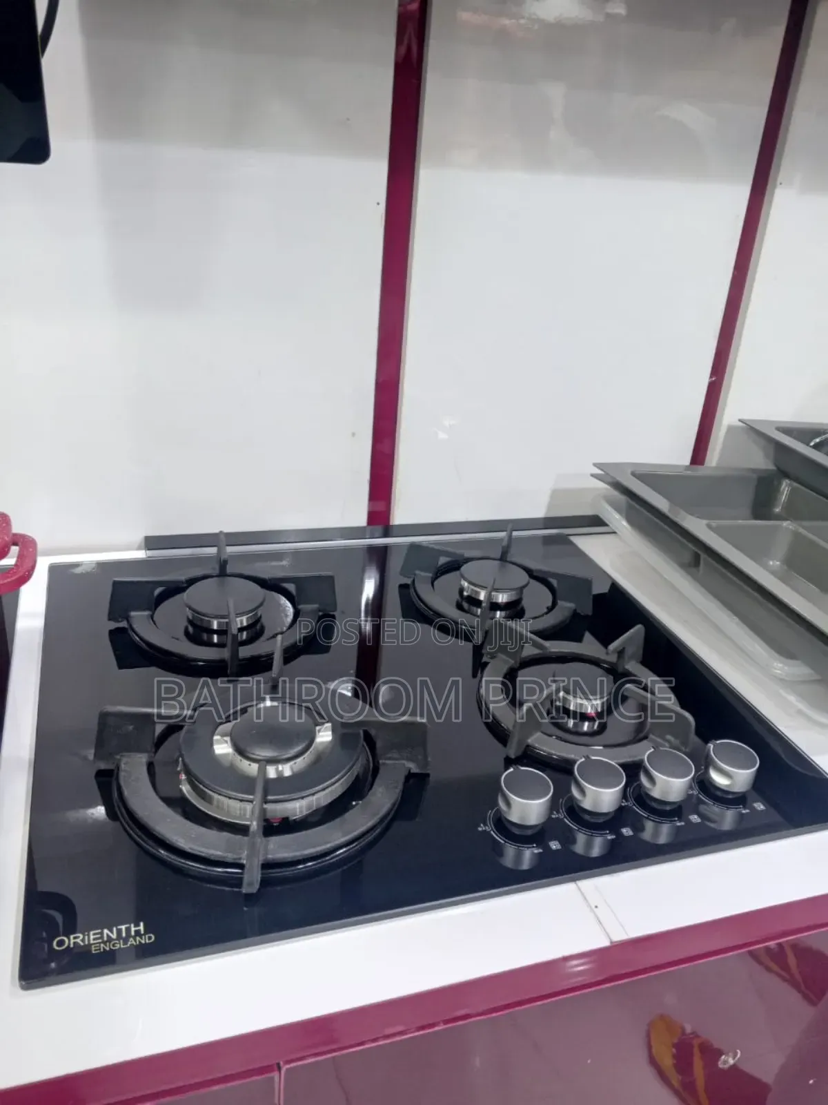 Original England 60cm Four Gas Burner (Battery and Auto Ignition)