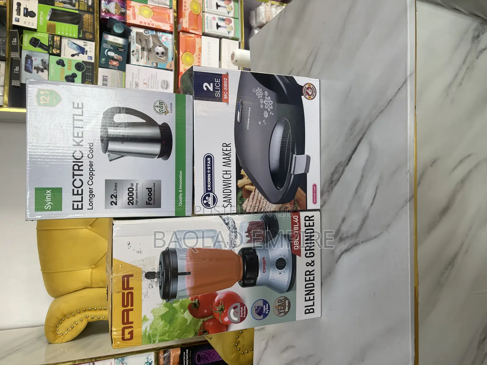 3 in 1 Kitchen Bundle (Sandwich Maker, Blender, Electric Kettle)