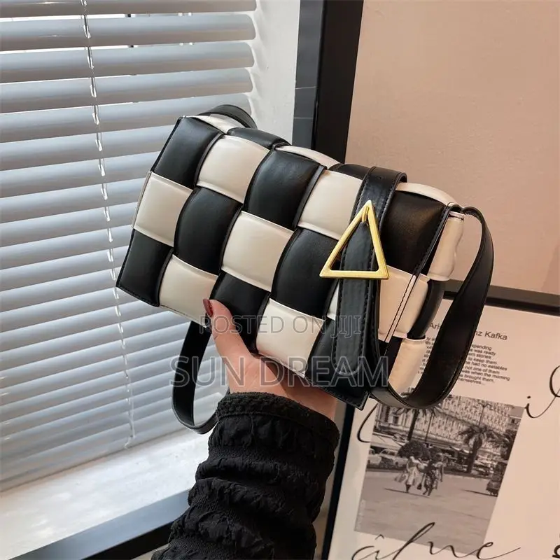 Woman Handbag Lady Bags Black and White Bag