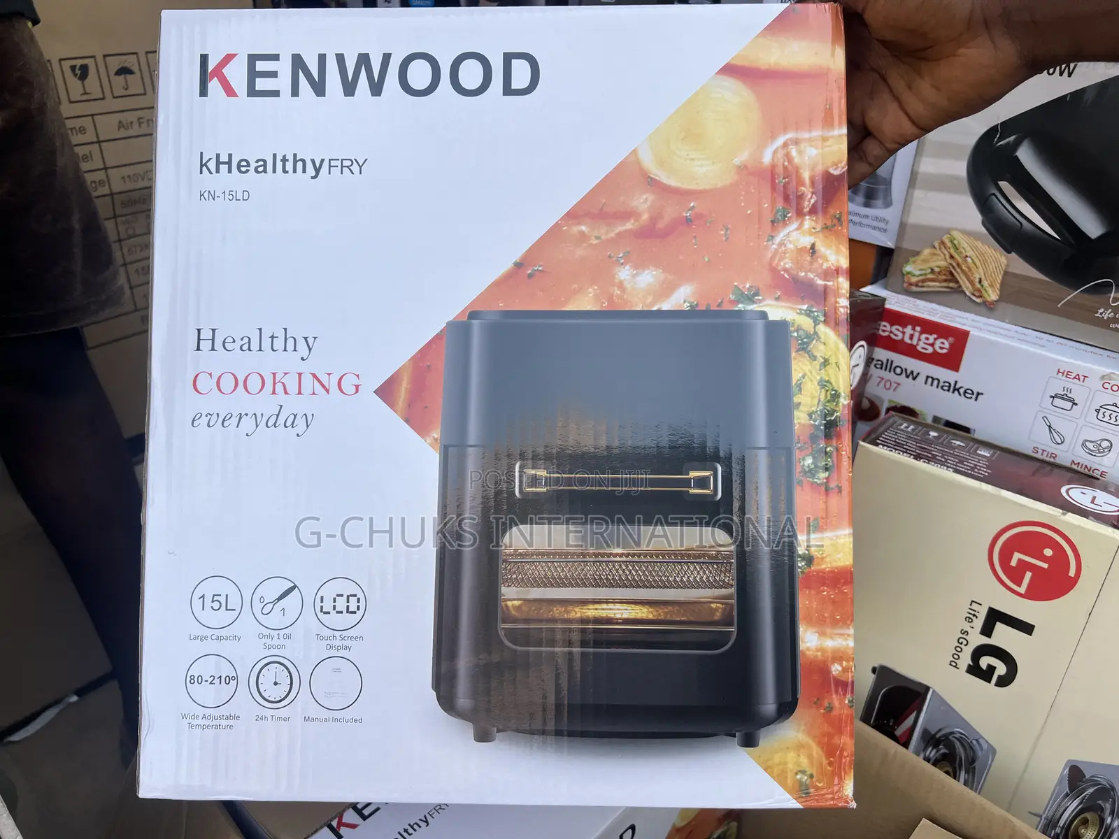 Kenwood 15l 1400w Oil-Free Digital Large Air Fryer LCD Digital - Black