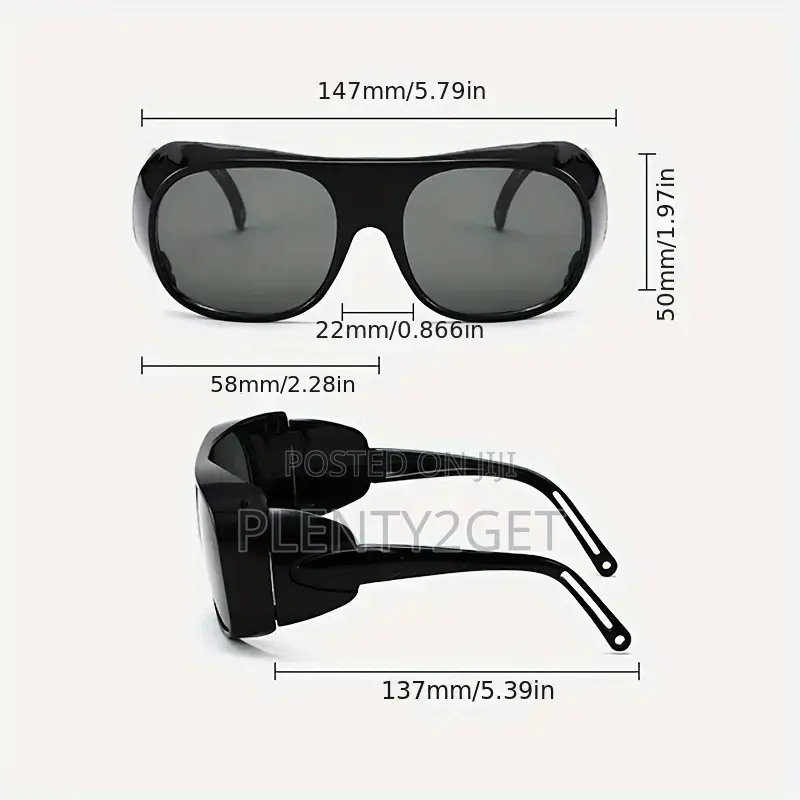 1pc Industrial Welding Goggles, Safety Goggles, Glass Lenses, Blocking