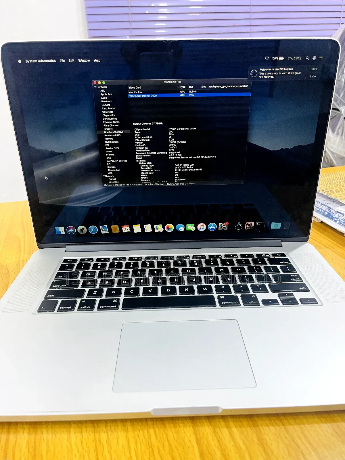 Laptop Apple MacBook Pro 2014 16GB Intel Core I7 SSD 512GB