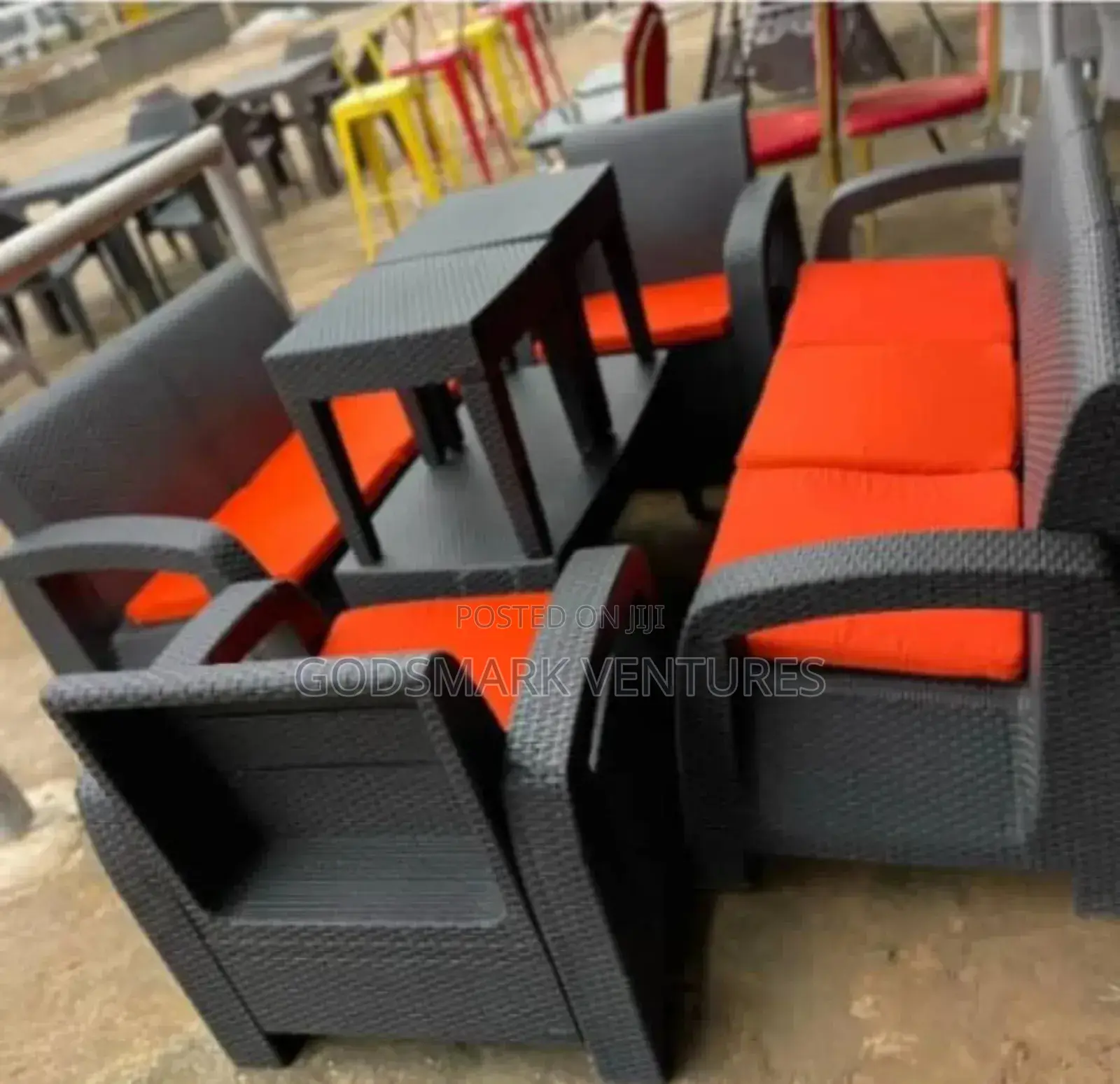 7 Seater Plastic Sofa.