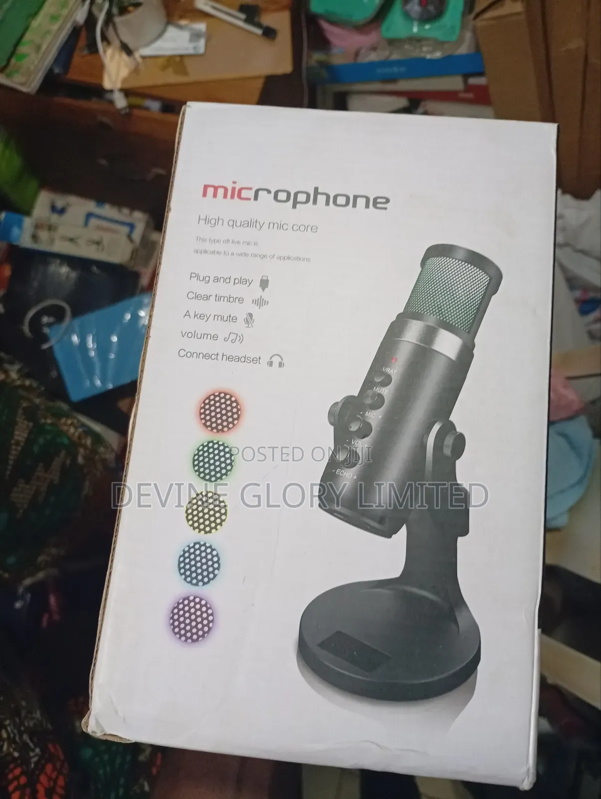 Aoliget Usb Condenser Microphone – RGB Gaming Streaming Mic
