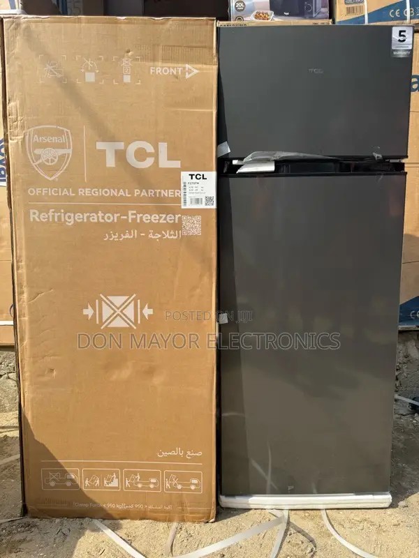 Tcl 270liters Top Mount Double Door Refrigerator F27t