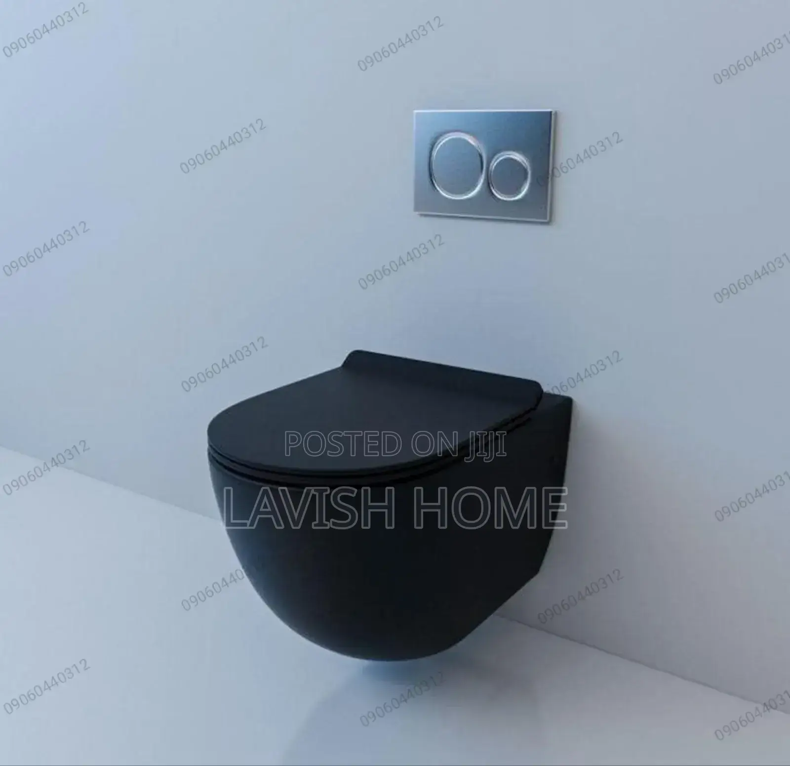 Black Wall Hung Water Closet