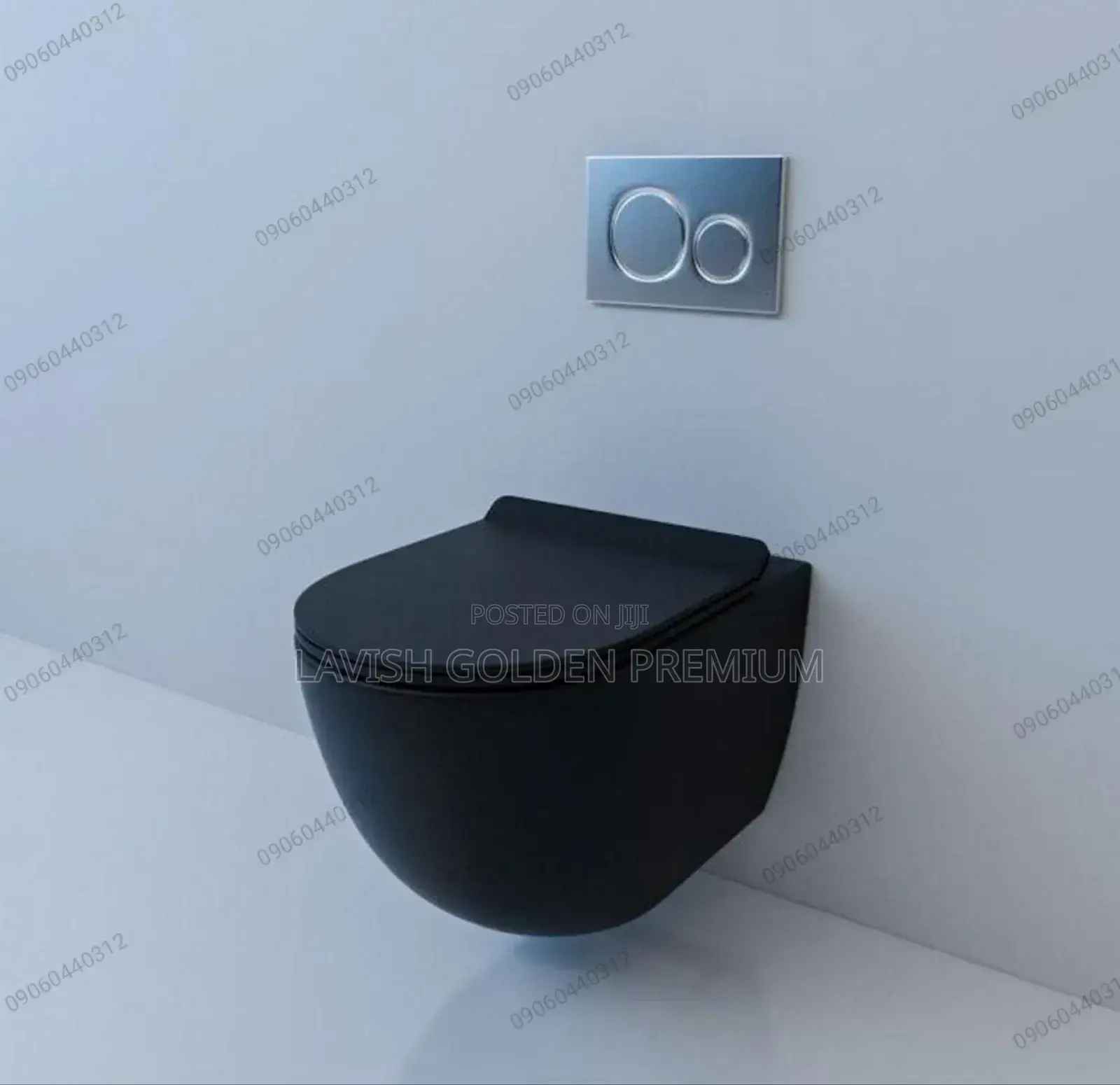Black Wall Hung Water Closet