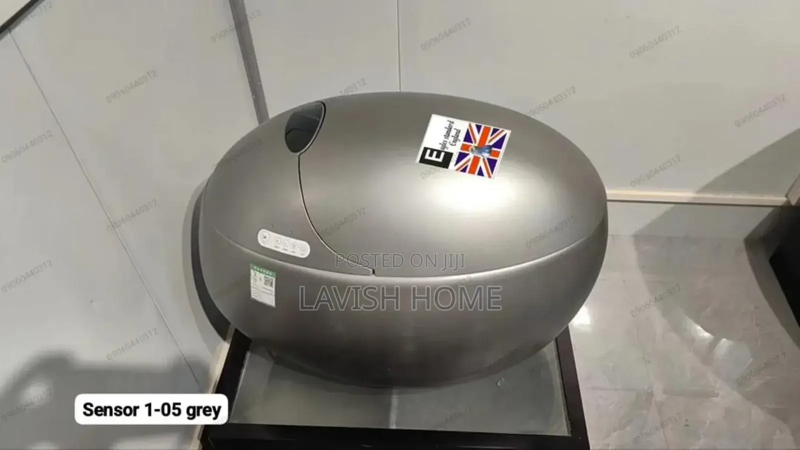 Gray Smart Sensor Water Closet