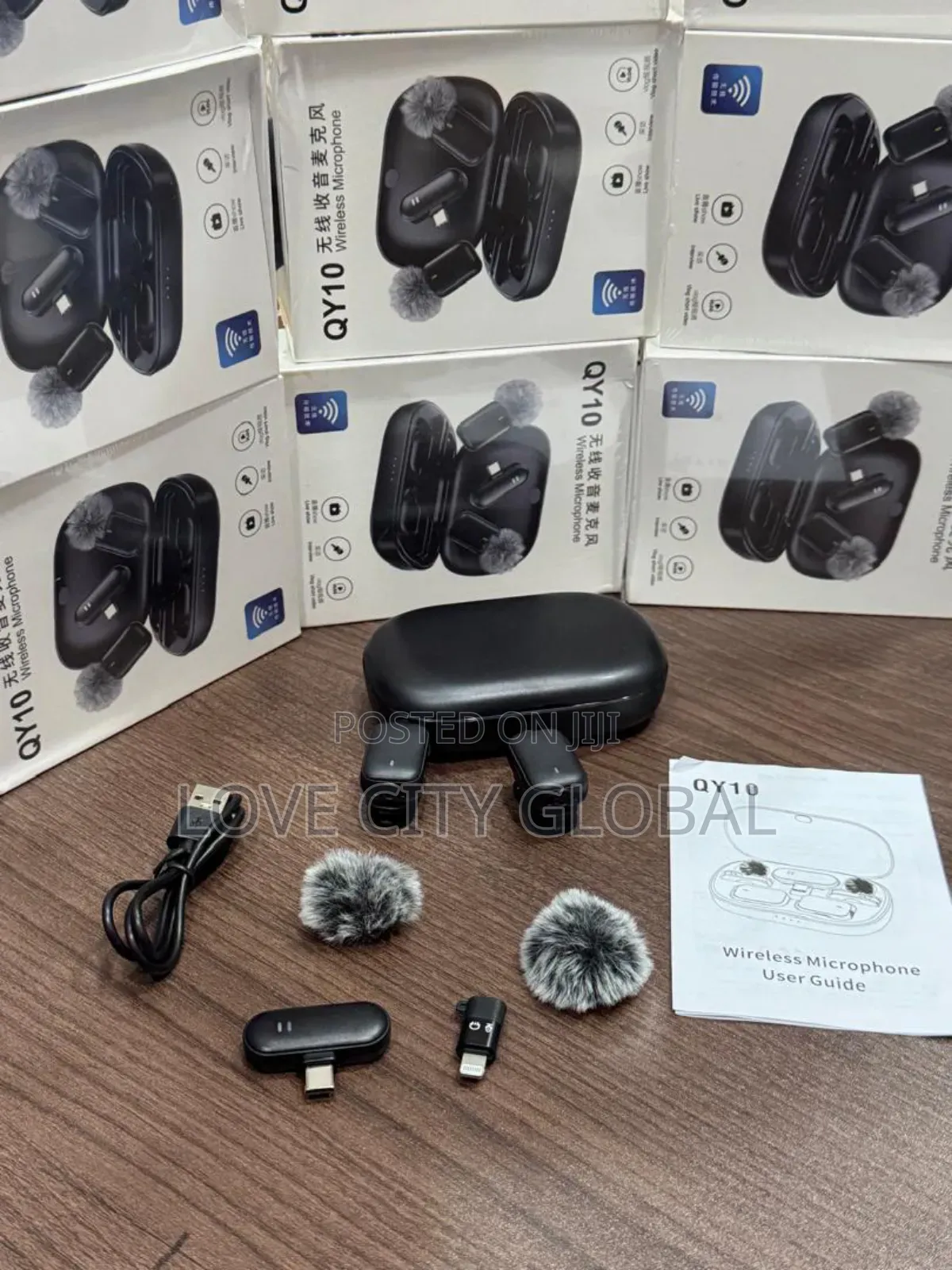 Qy10 Wireless Microphone Anc Plug Play Magnetic Lapel Charging Case