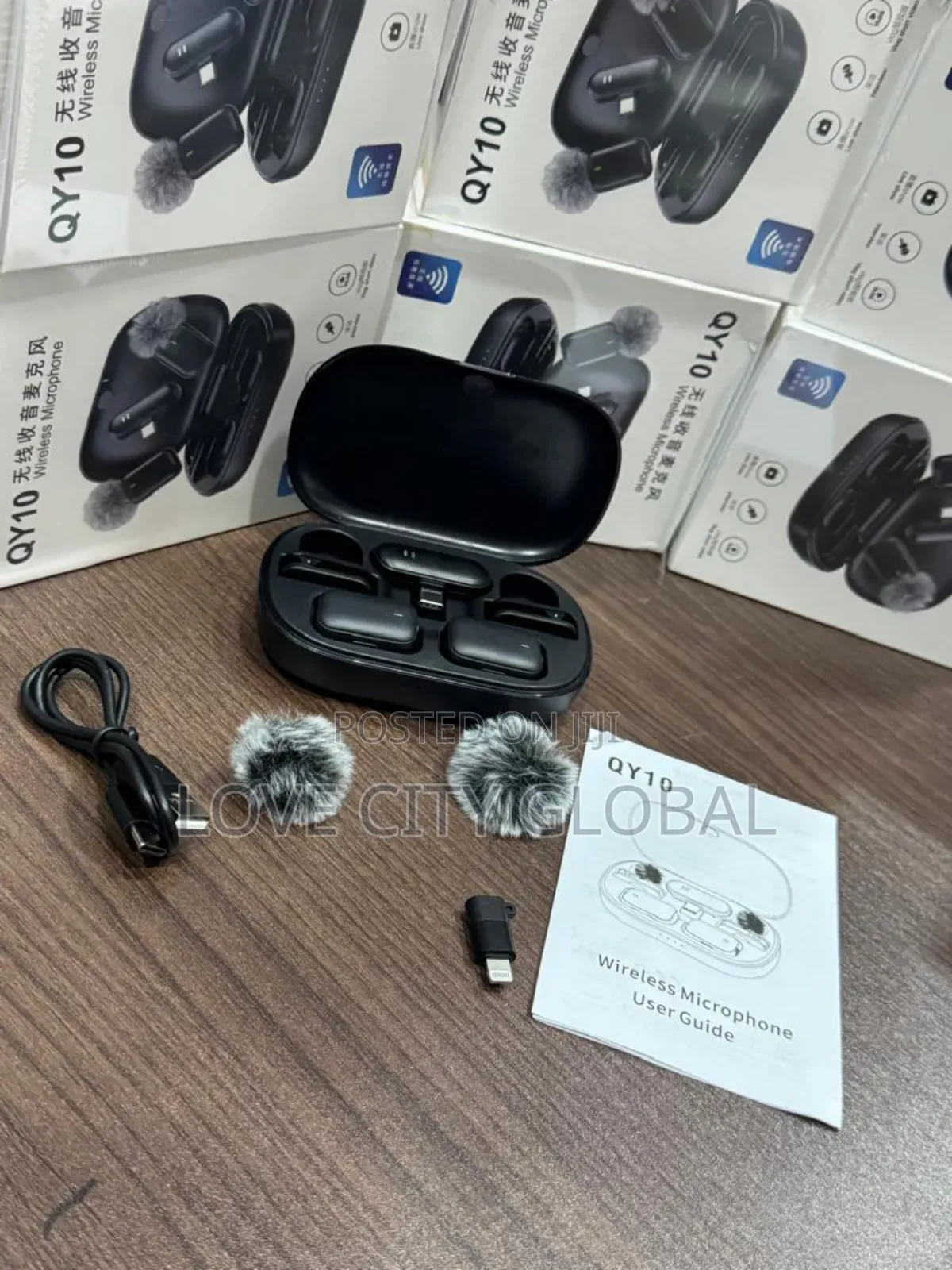 Qy10 Wireless Microphone Anc Plug Play Magnetic Lapel Charging Case