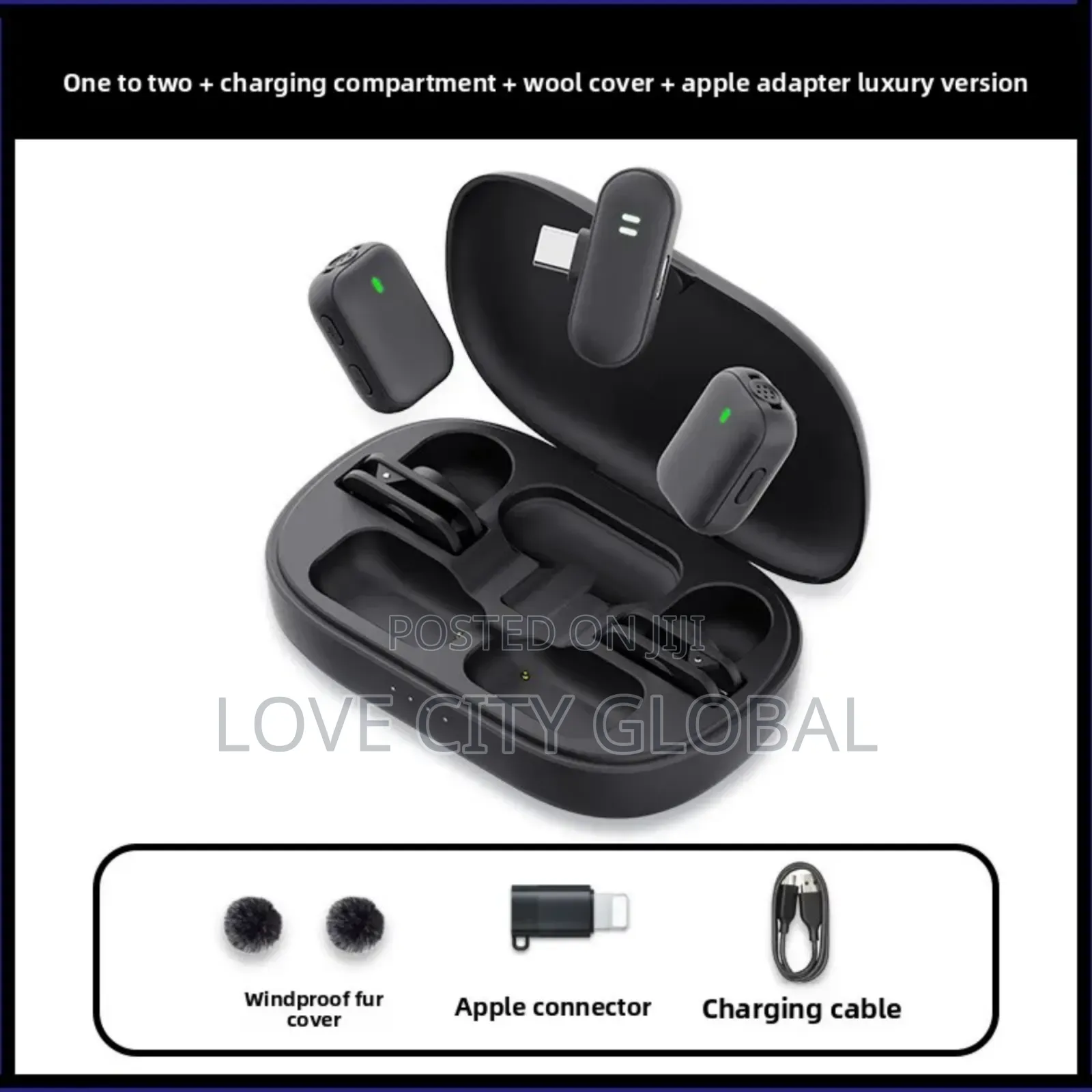 Qy10 Wireless Microphone Anc Plug Play Magnetic Lapel Charging Case