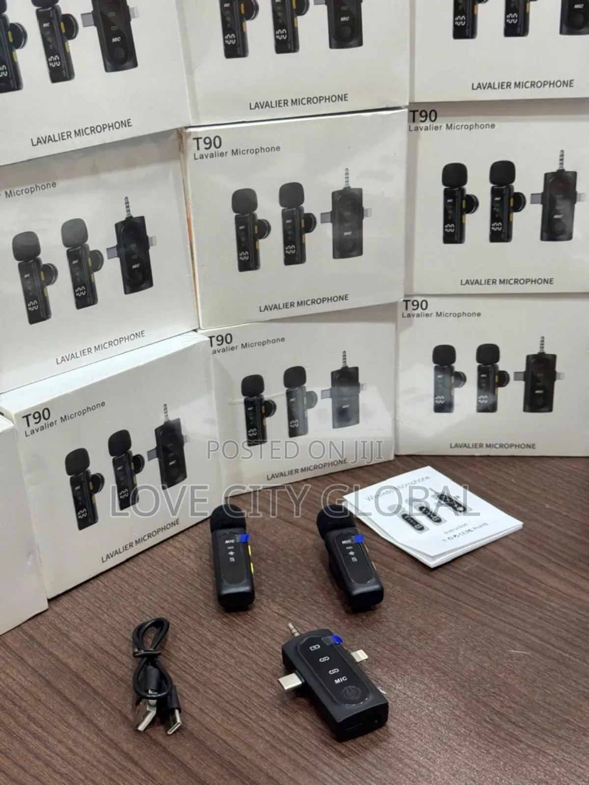 T90 Anc Clip-on Magnetic Buckle 3in1 Microphone Led Display All Device