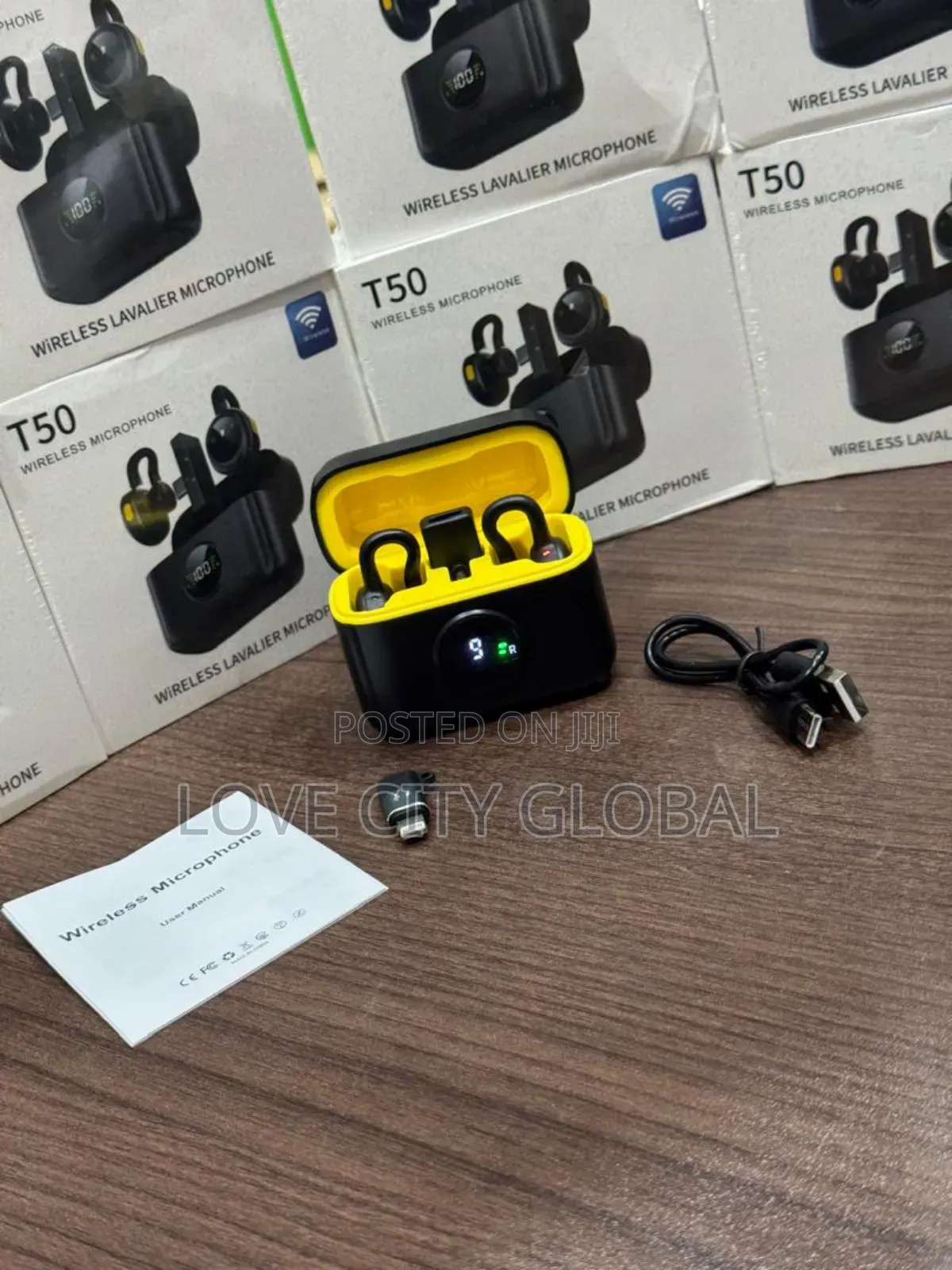 T50 Wireles Microphone Plug/Play Clip-on Magnetic Buckle Charge Case