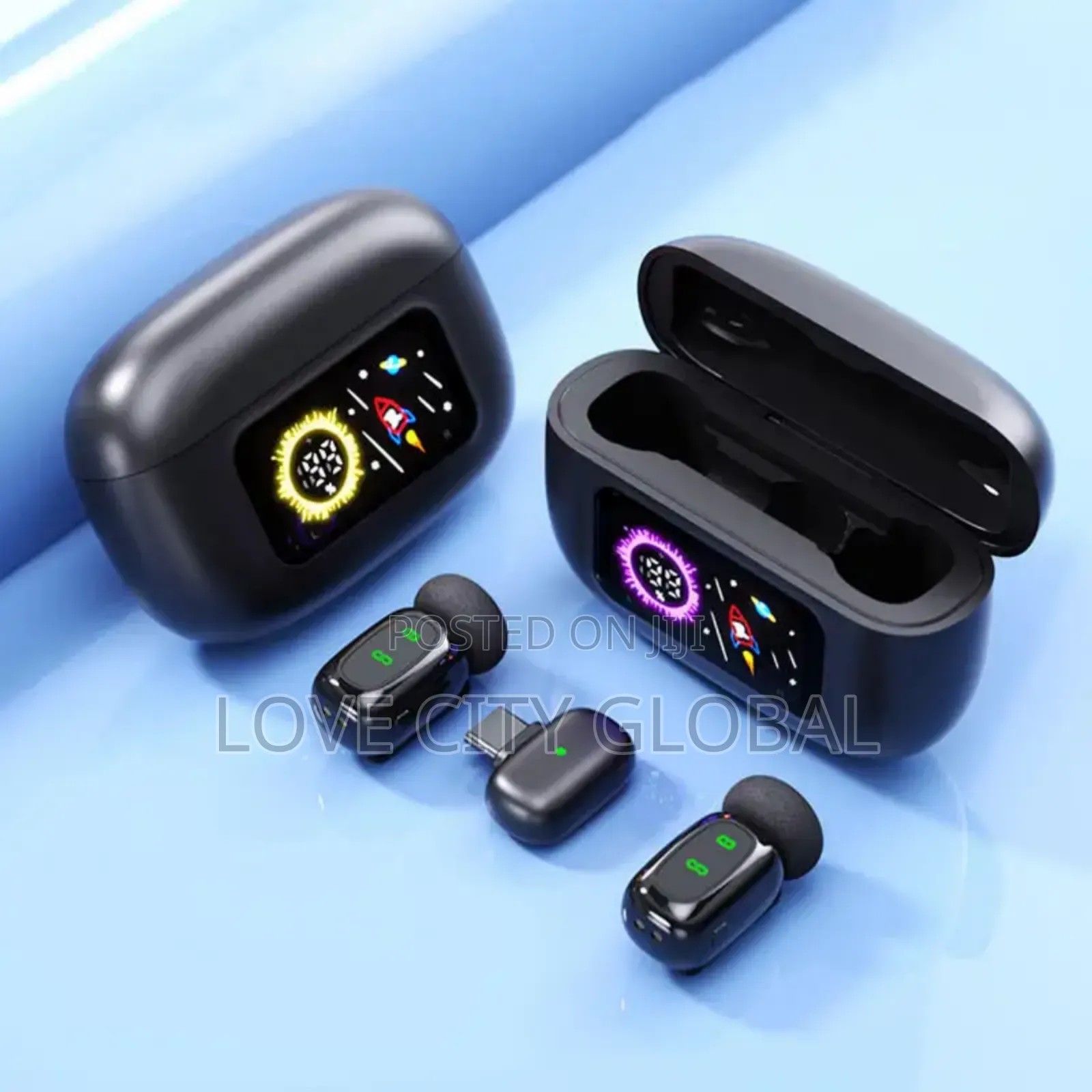 T80 Noise Cancellation Microphone Clip-on Buckle Mic Wit Charging Case