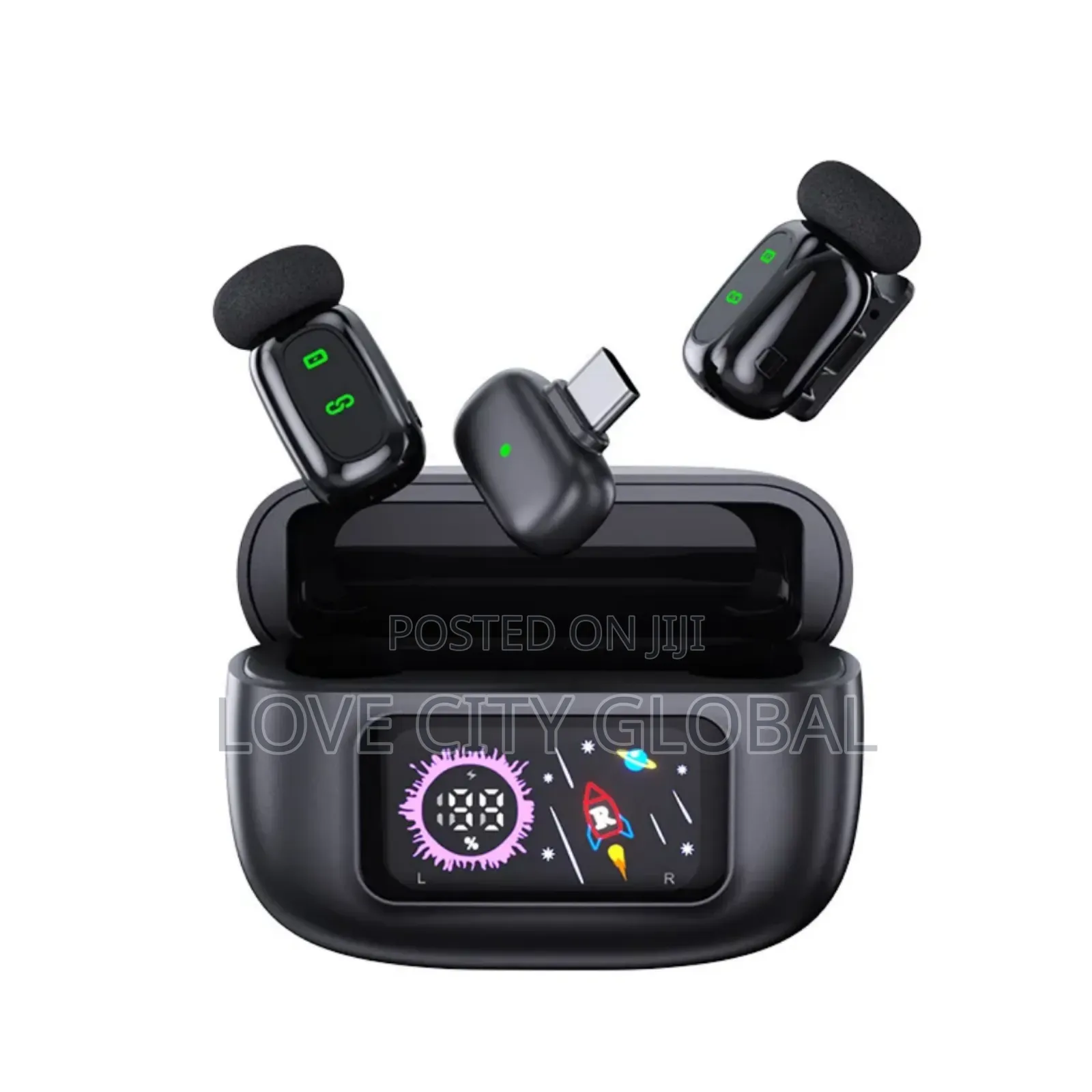 T80 Noise Cancellation Microphone Clip-on Buckle Mic Wit Charging Case