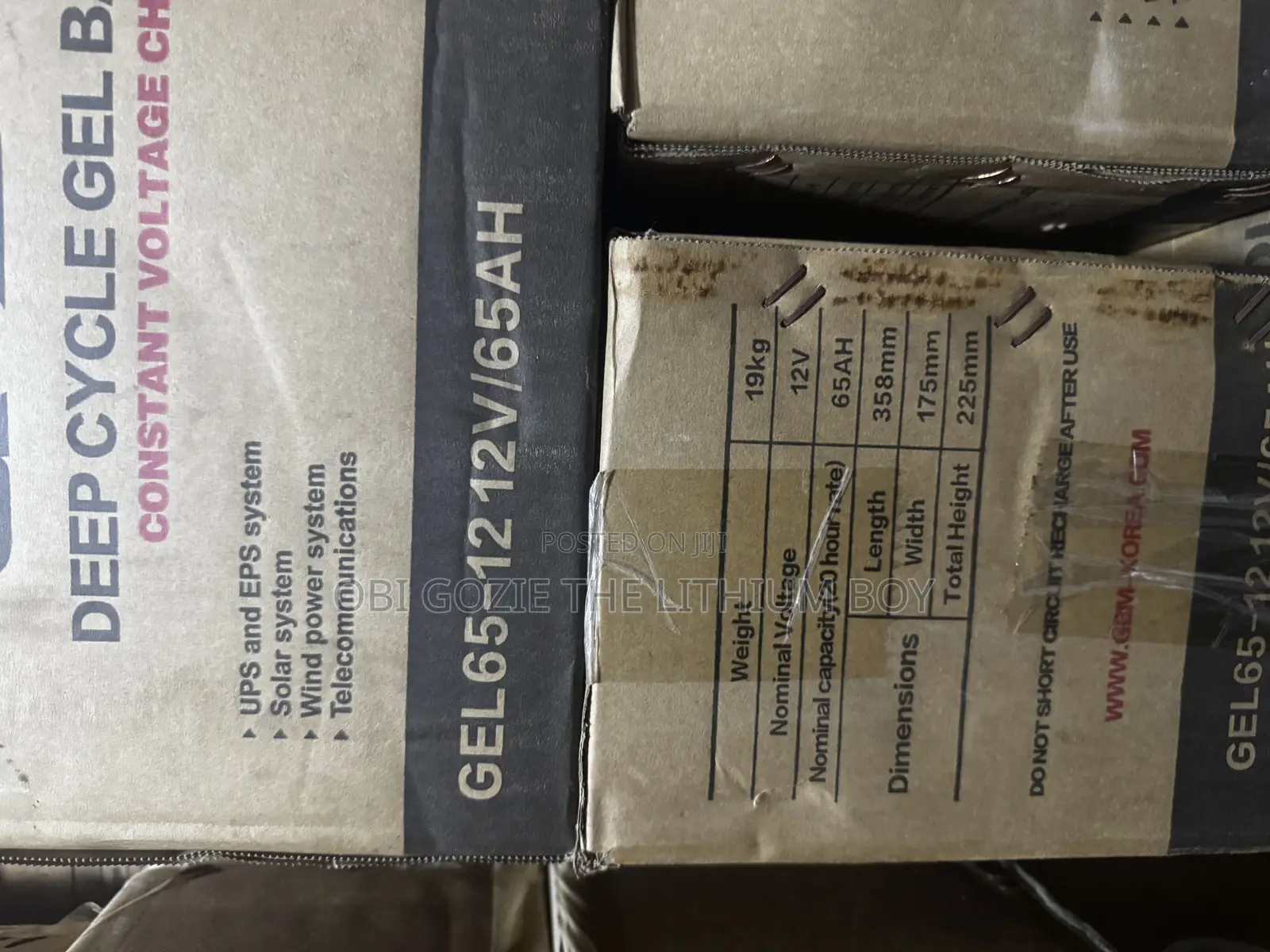65ah -12v GBM Deep Cycle Solarbattery. Best GBM Importer in Lagos