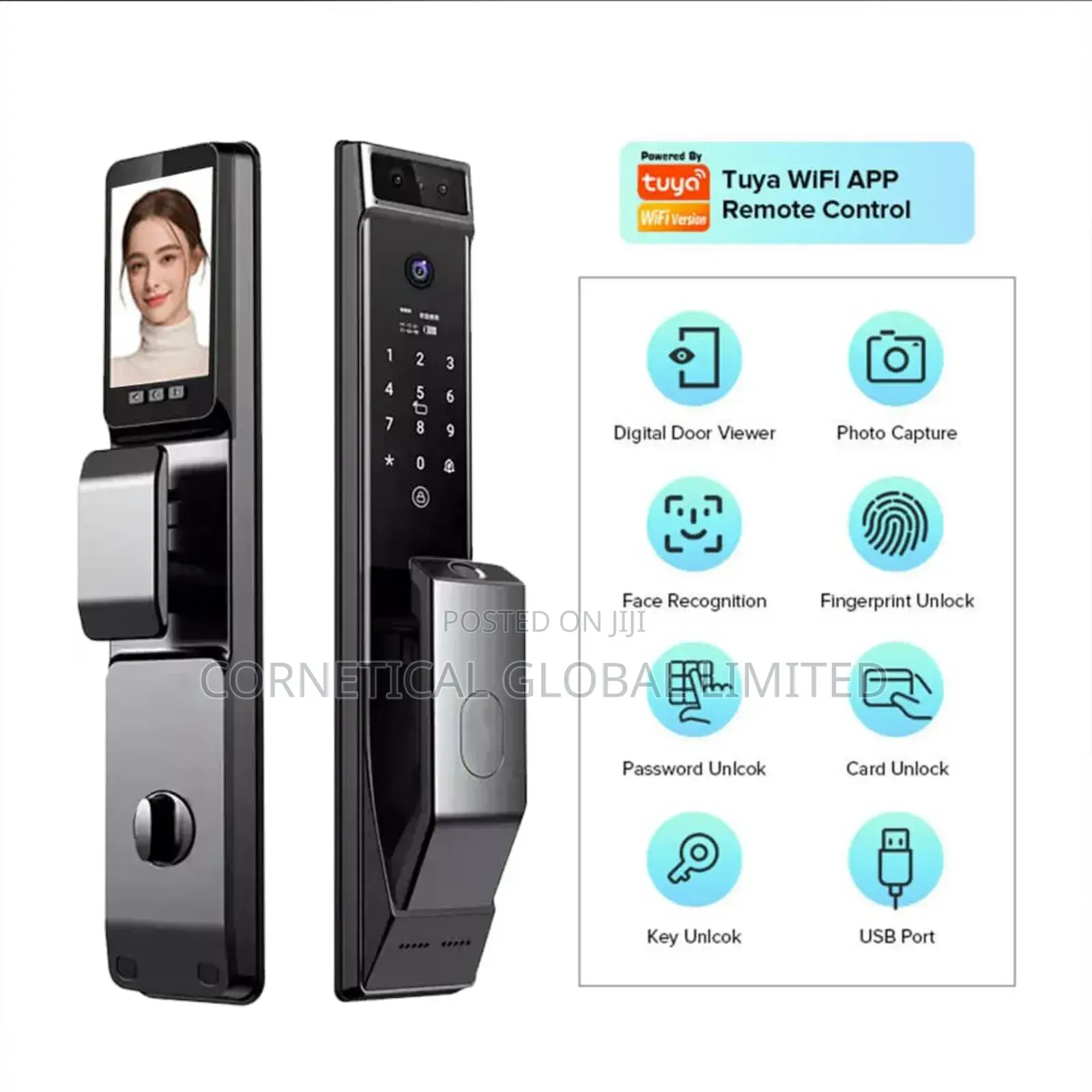 Tuya Security Smart Lock Door Handle