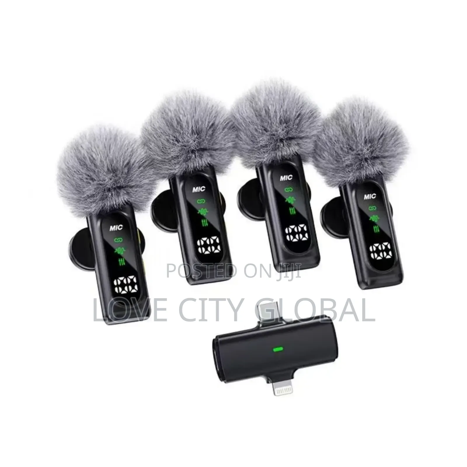 T90 4in1 Lapel Mic Anc Clip-on Magnetic Buckle Microphone Led Display