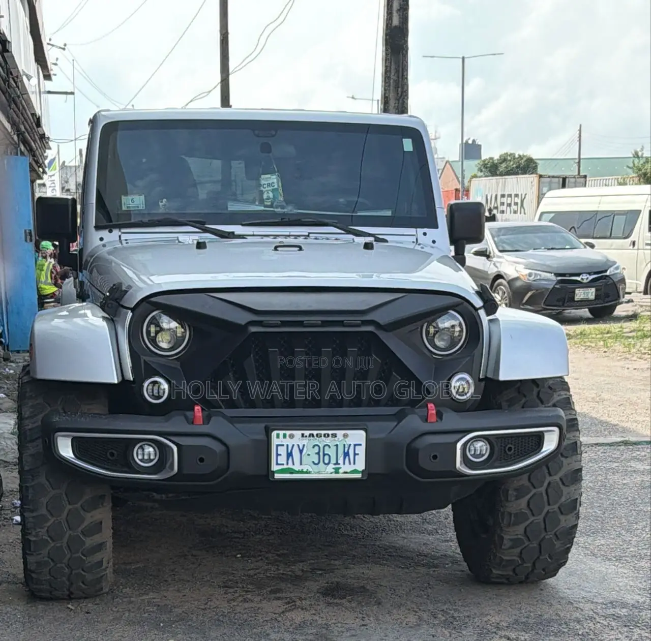 Jeep Wrangler Upgrade Face Look Front Grill Bumper Headlight Fog Lamp
