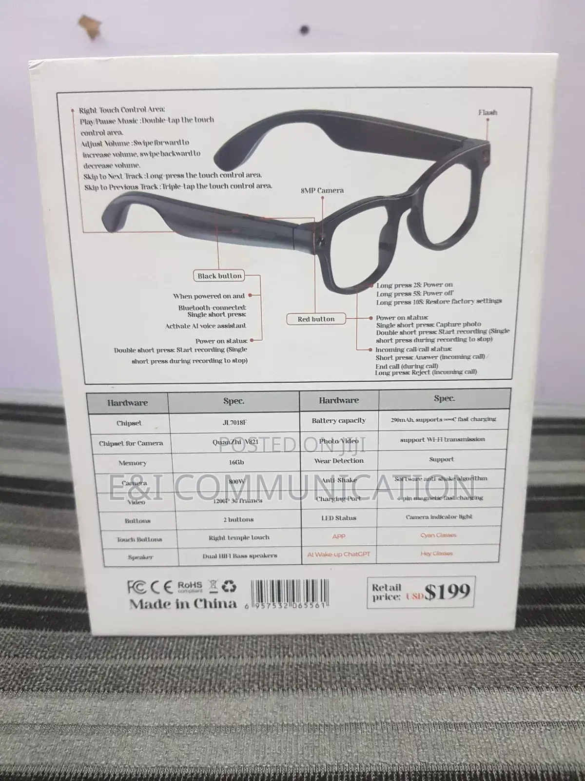 Ai Smart Camera Glass