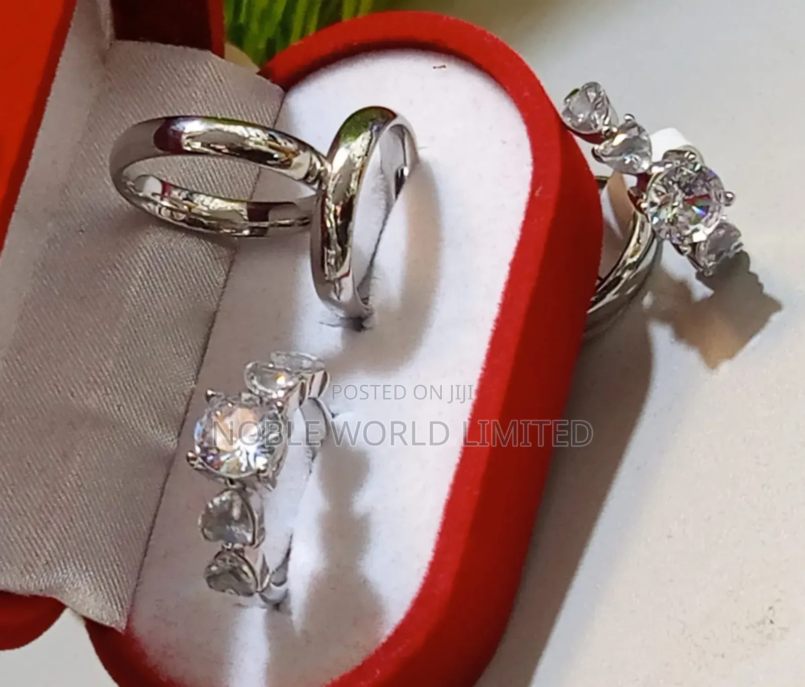 Romantic Silver Wedding/Proposal Rings Gl 5