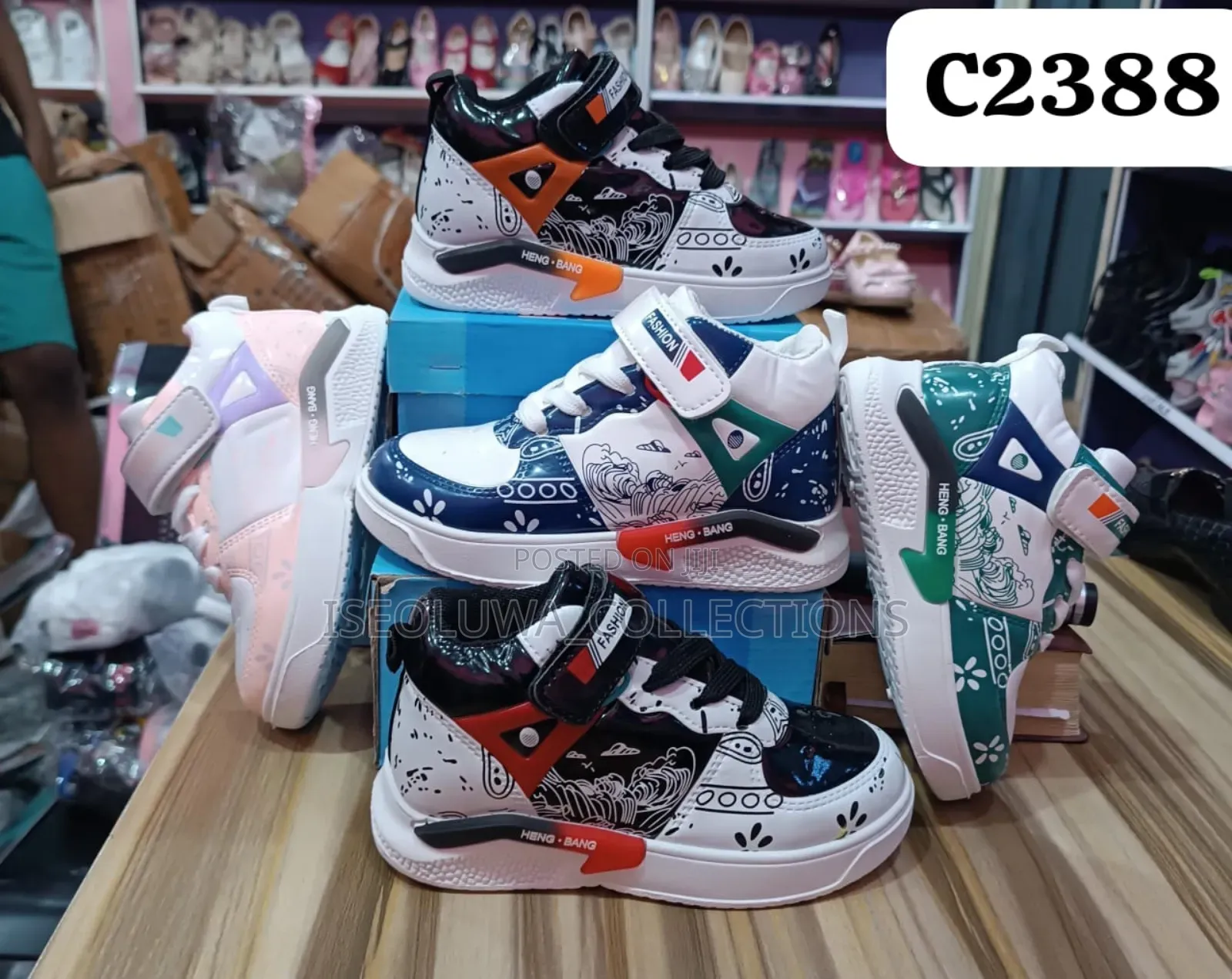 Boys Girls Colorful High-Top Shoes