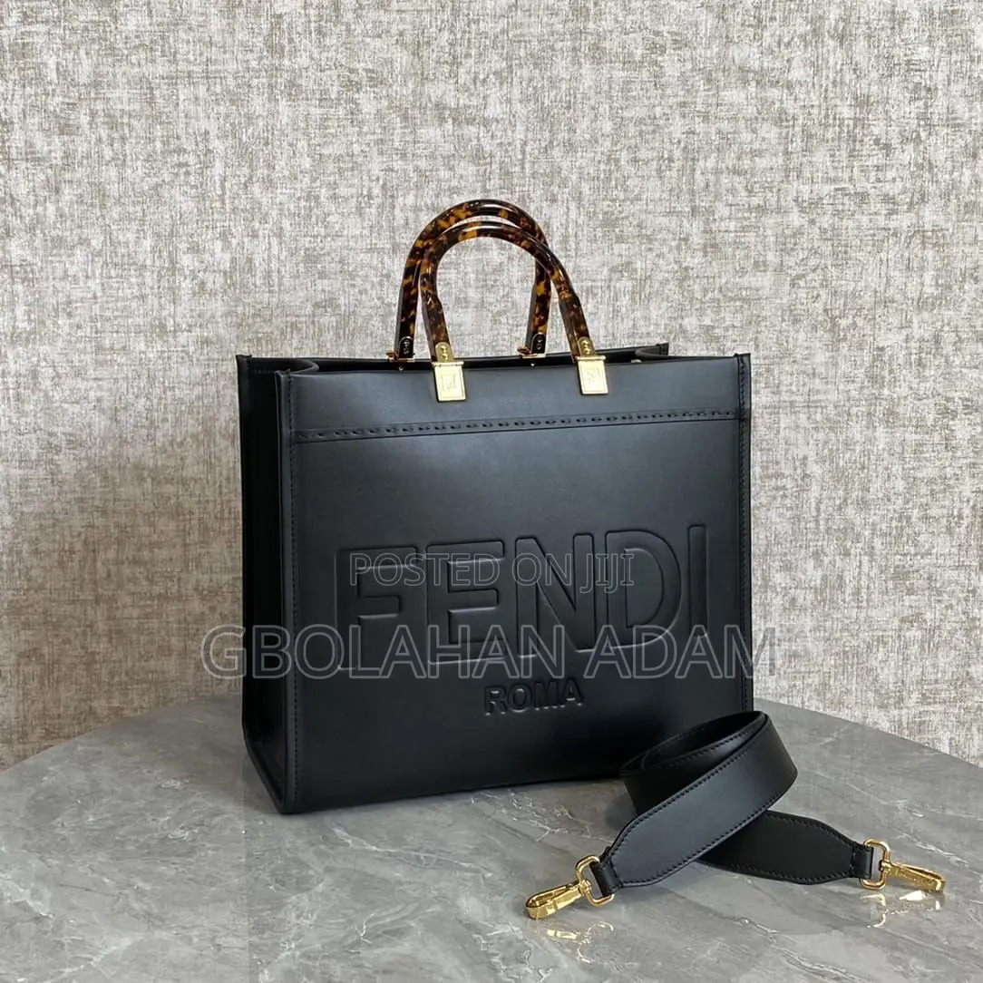 Fendi Black Leather Interior Women Bag