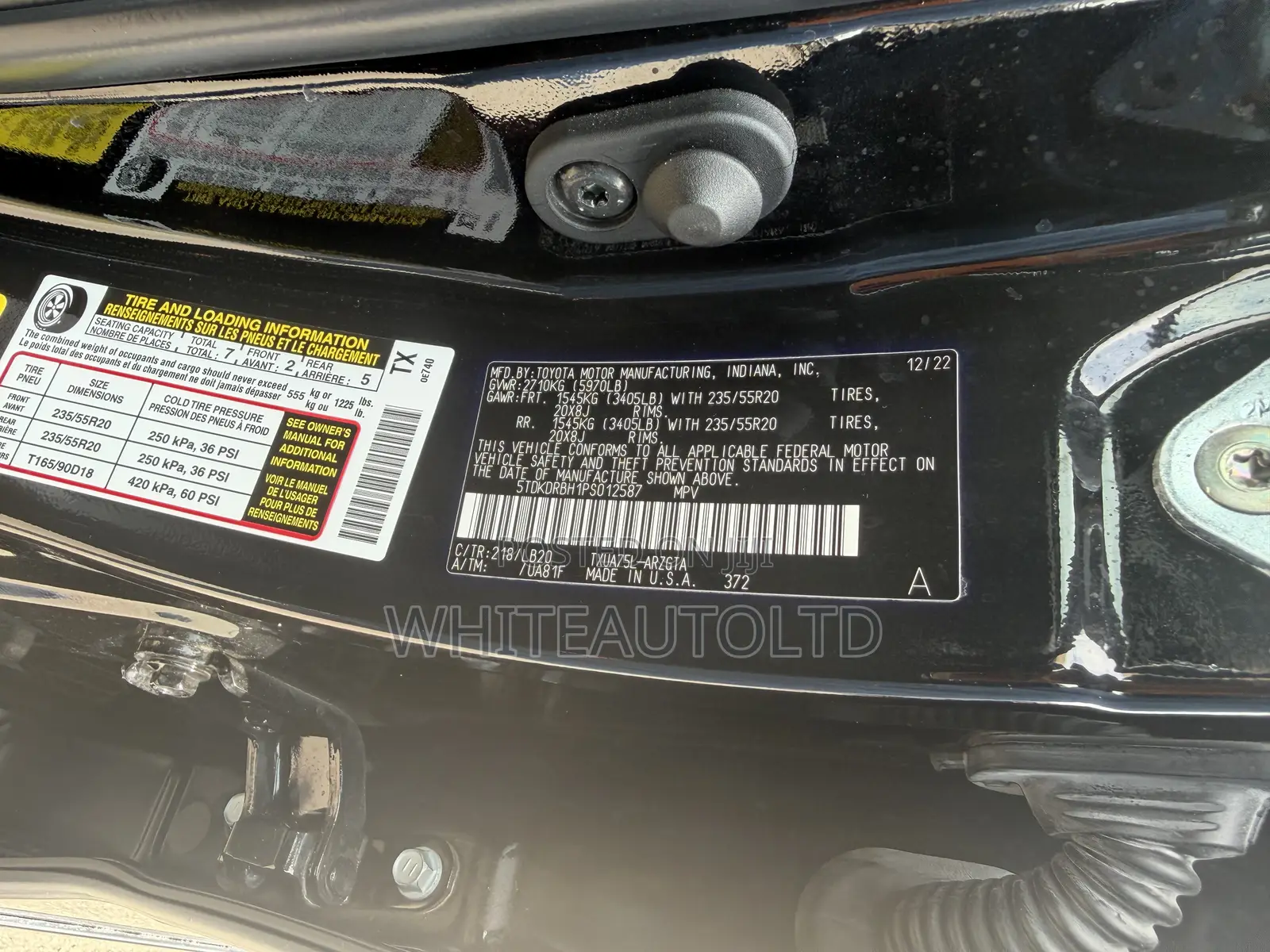 Toyota Highlander Limited AWD 2023 Black