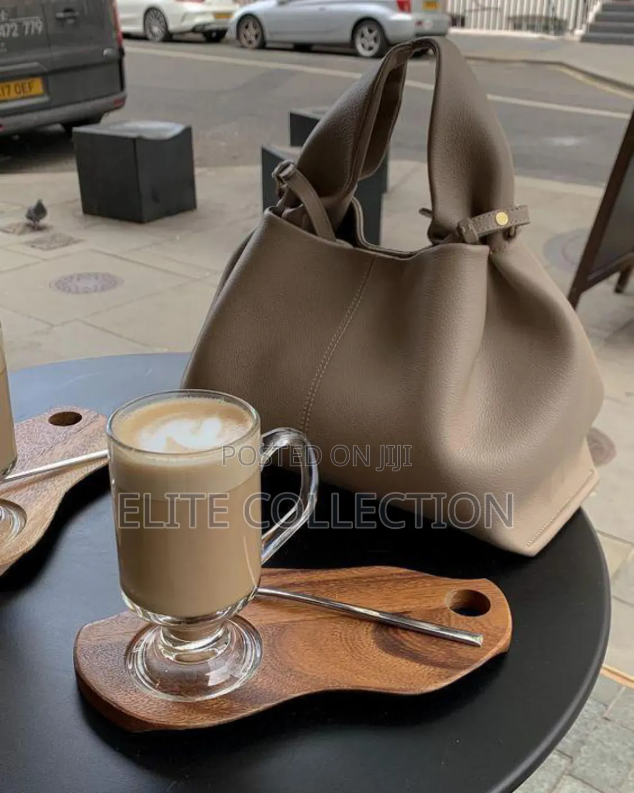High Quality Polene Leather Bag Available In Black, Nude , Burgundy