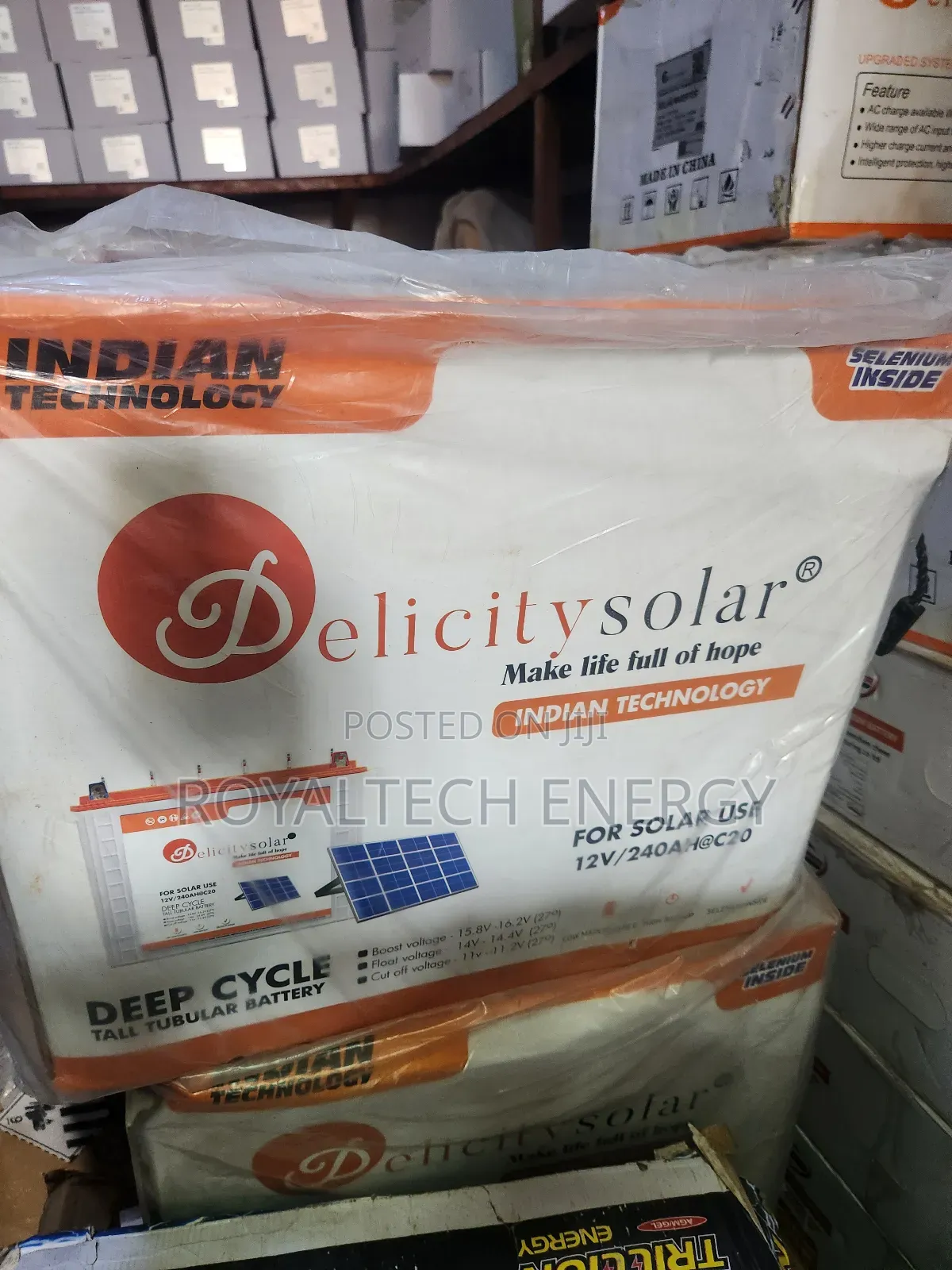 Delicity 240ah 12v Tubular Battery