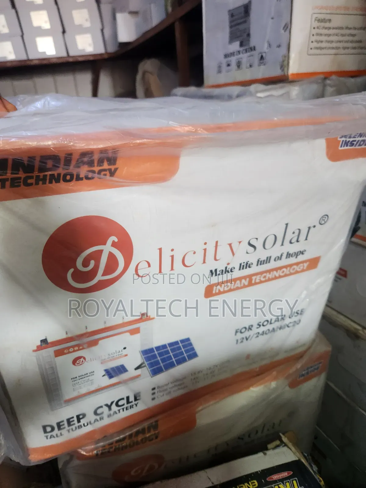 Delicity 240ah 12v Tubular Battery