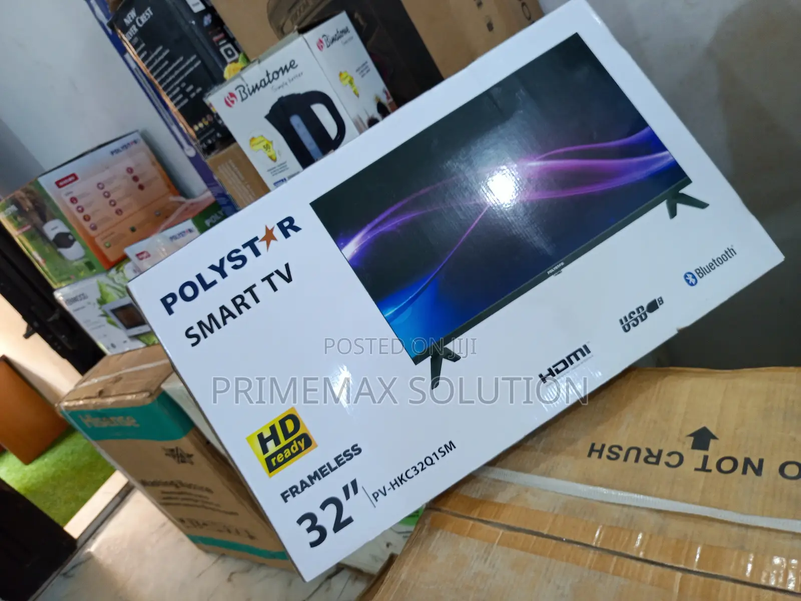 Polystar 32" Smart Tv With Free Wall Hanger + 1gb Ram + 8gb Rom