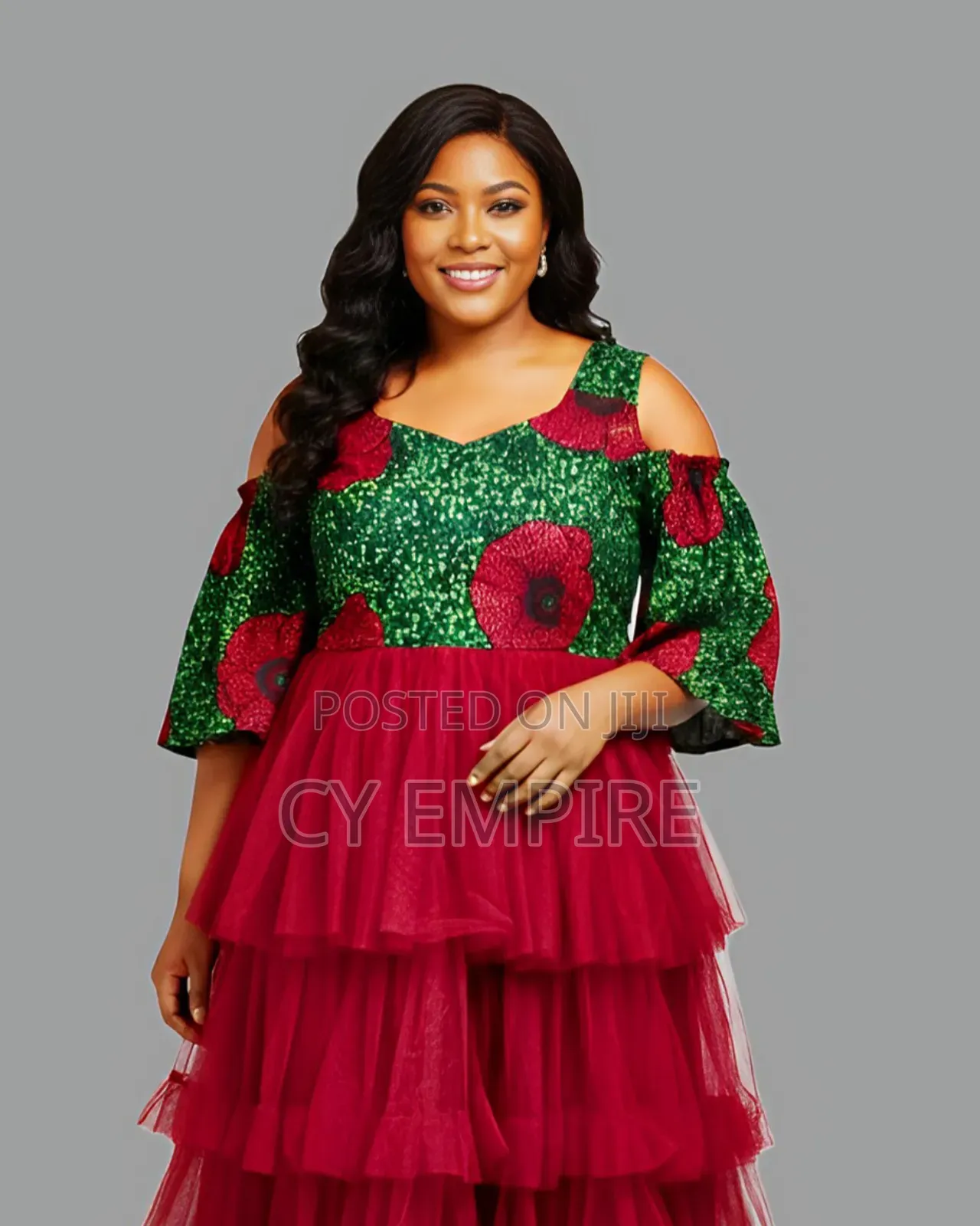 Tulle Ankara Mix Dress