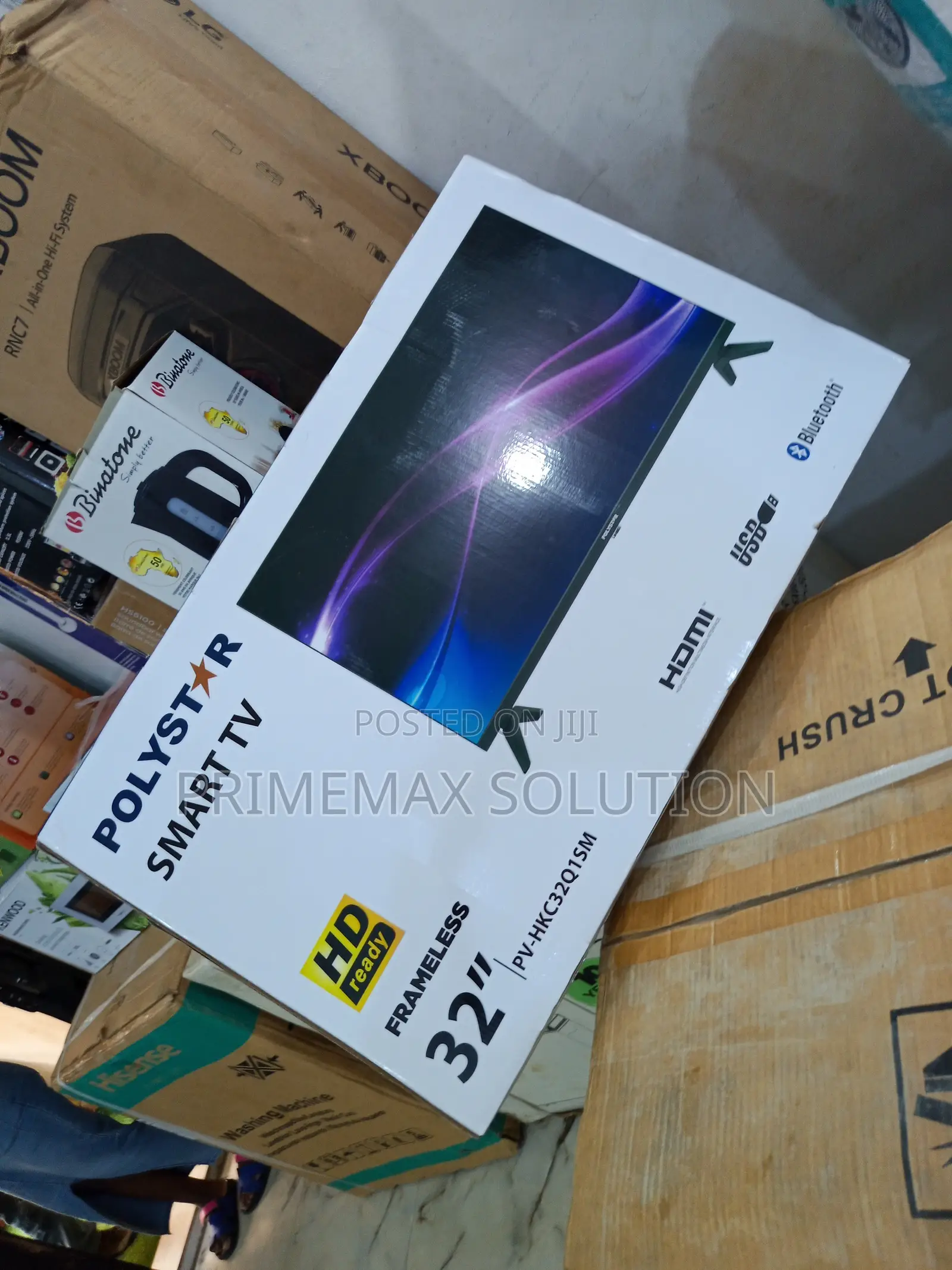 New Polystar 32 Inch Smart Tv - Wifi, Bluetooth Hdmi Ports